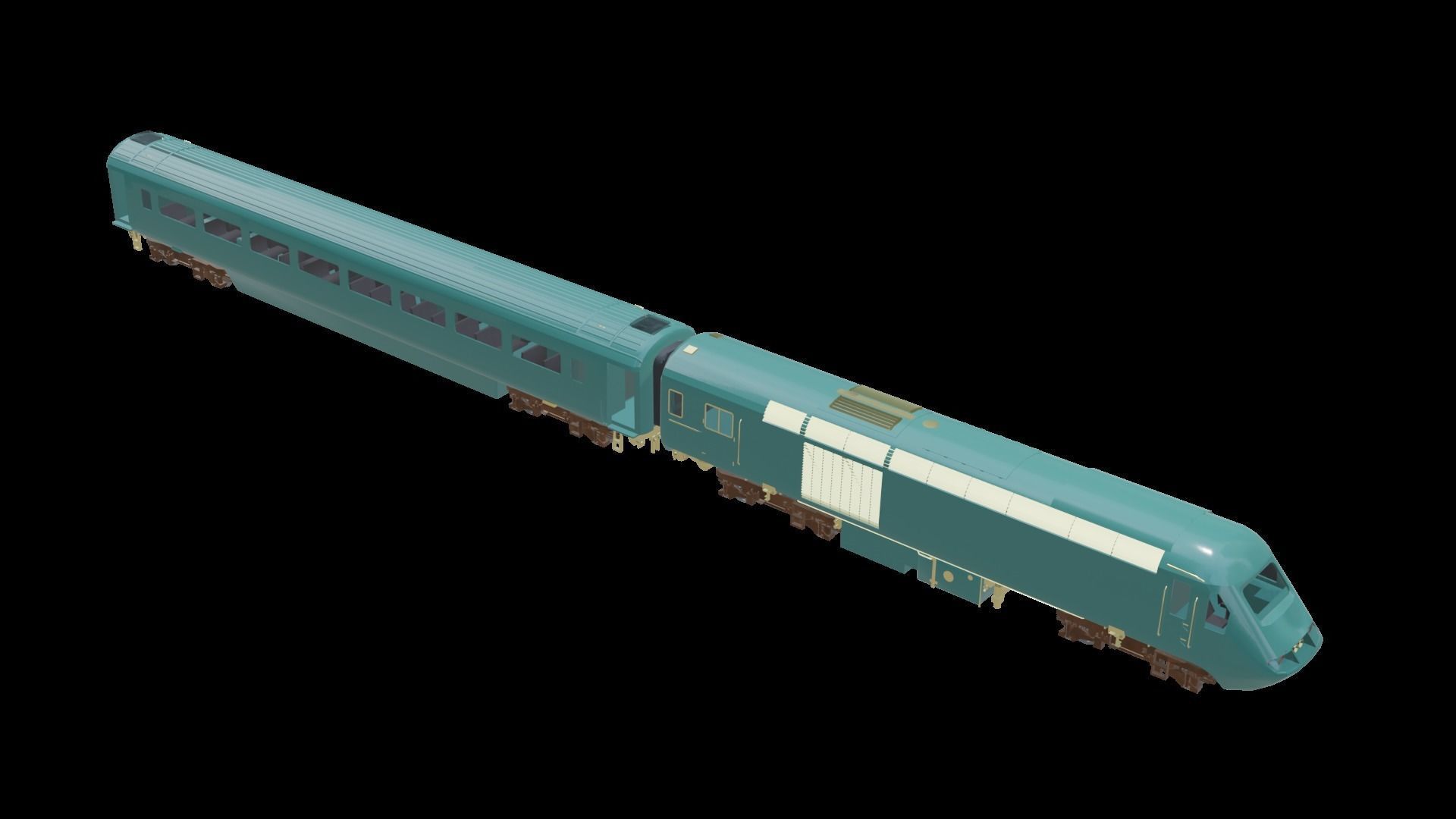 Meter toy train Low-poly 3D model_9