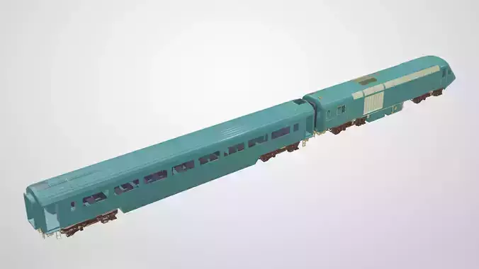 Meter toy train Low-poly 3D model