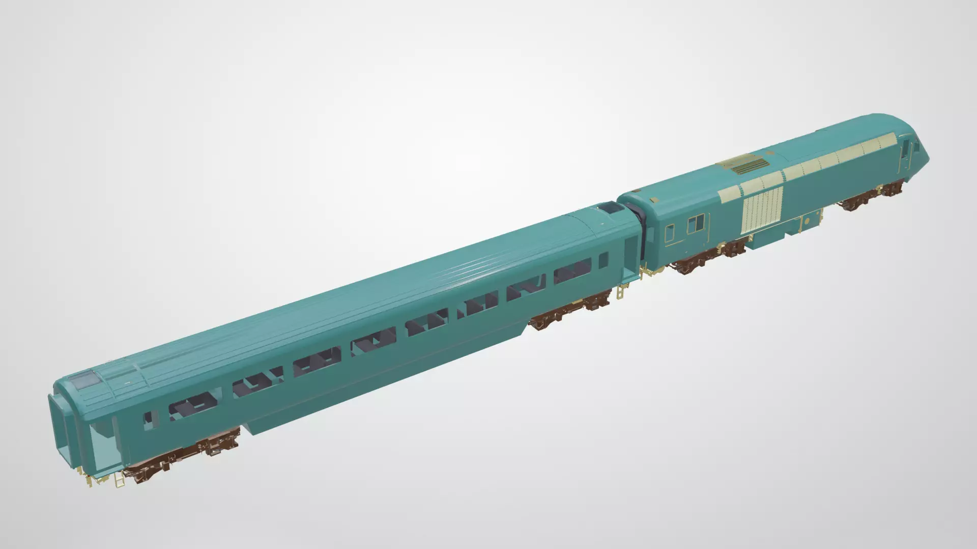 Meter toy train Low-poly 3D model_0