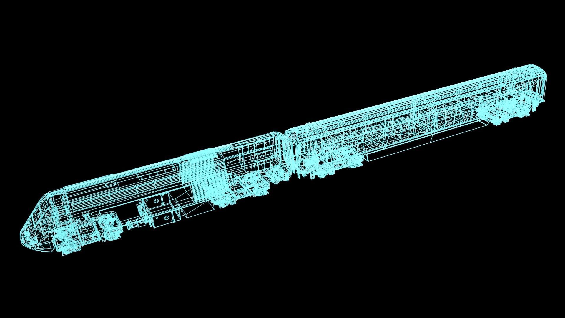 Meter toy train Low-poly 3D model_51