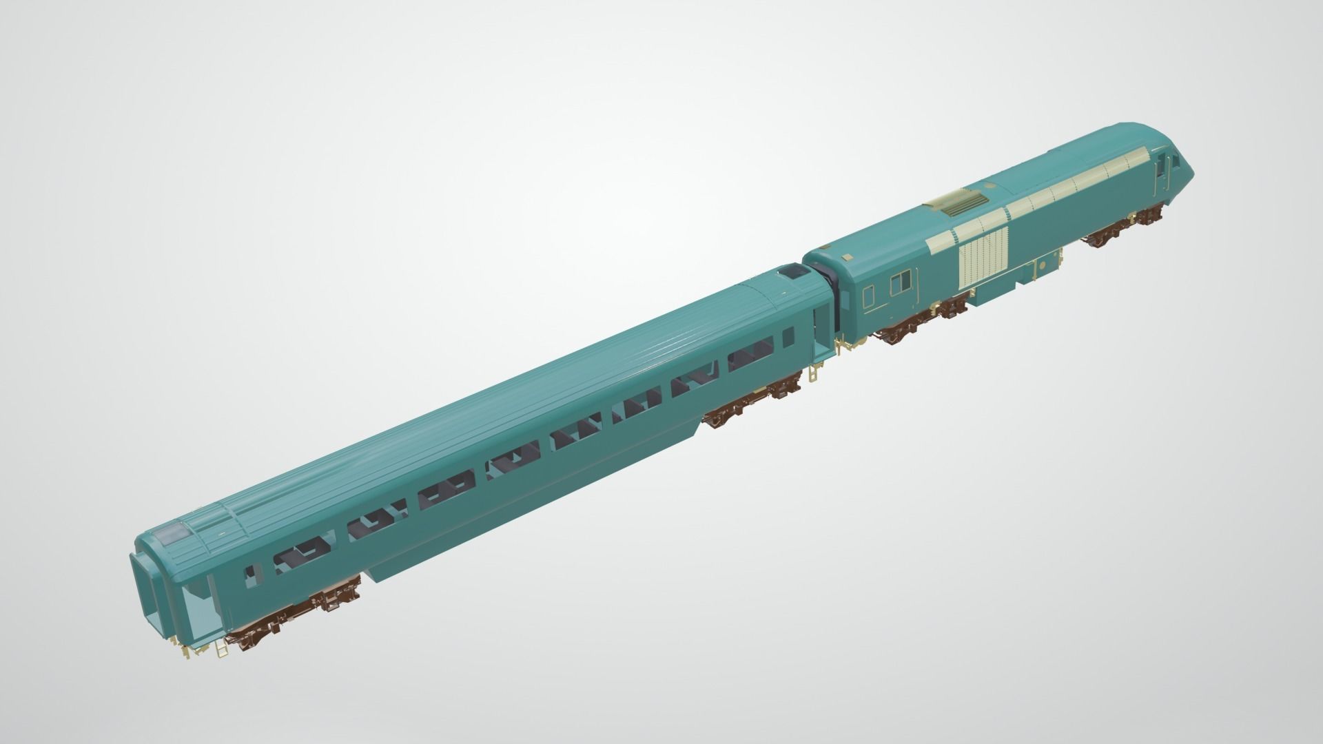 Meter toy train Low-poly 3D model_16