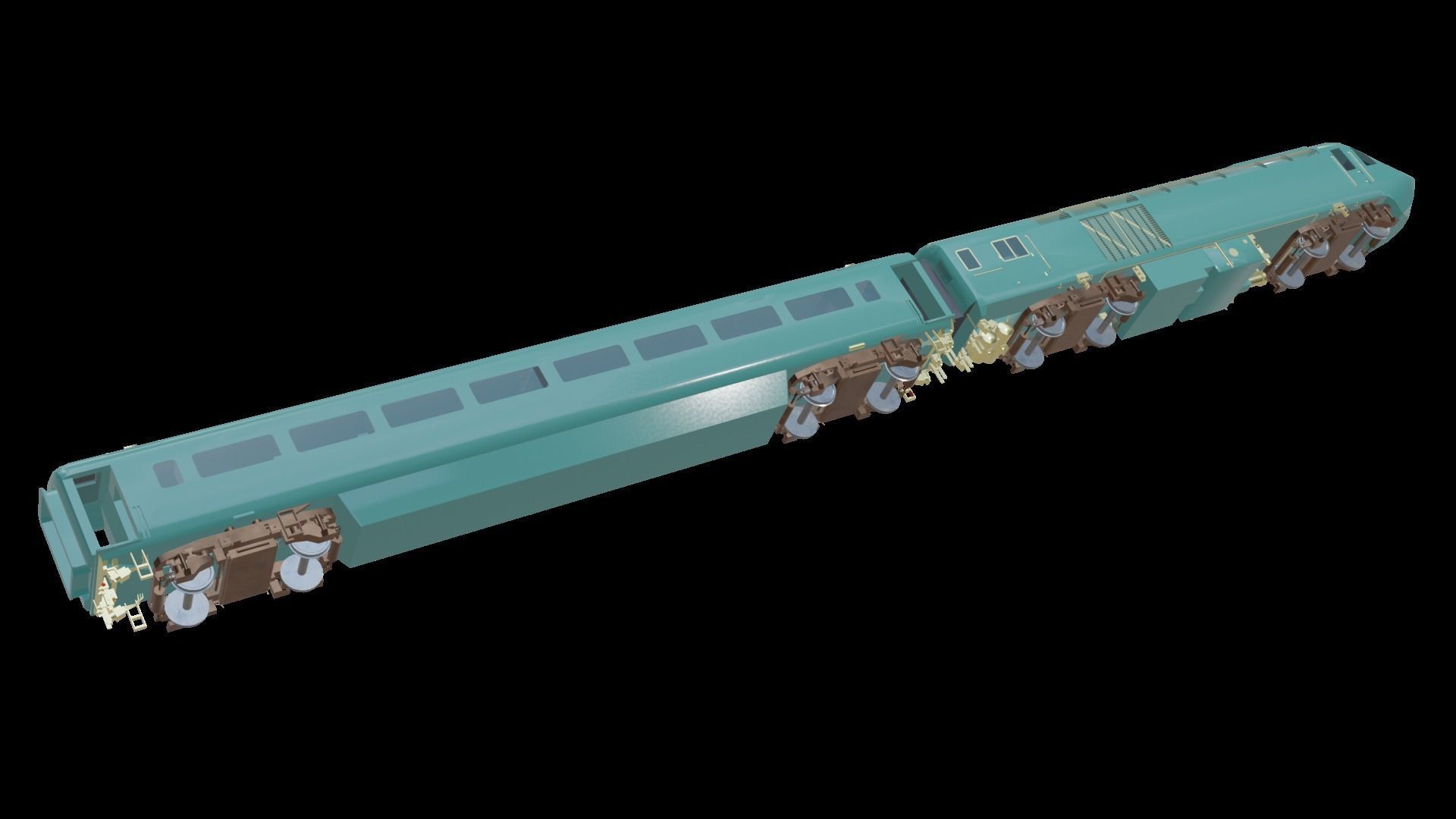 Meter toy train Low-poly 3D model_19