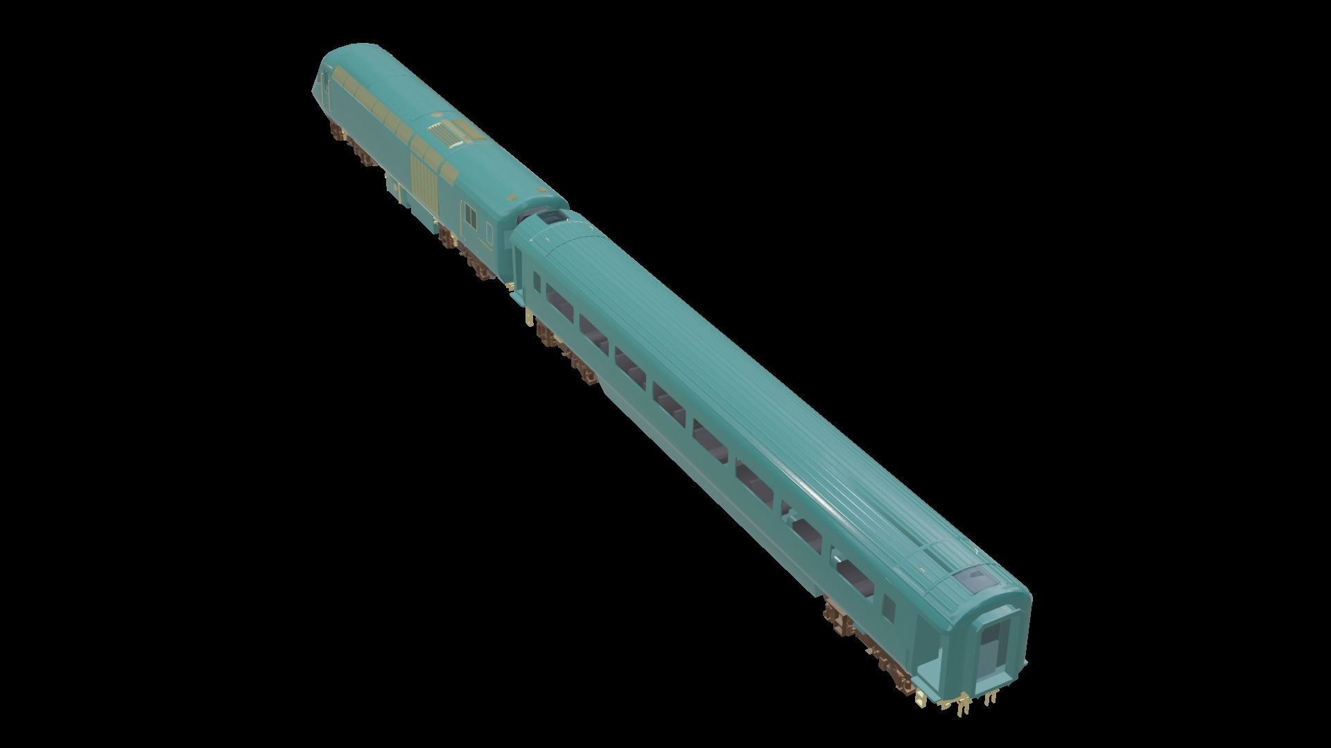 Meter toy train Low-poly 3D model_39