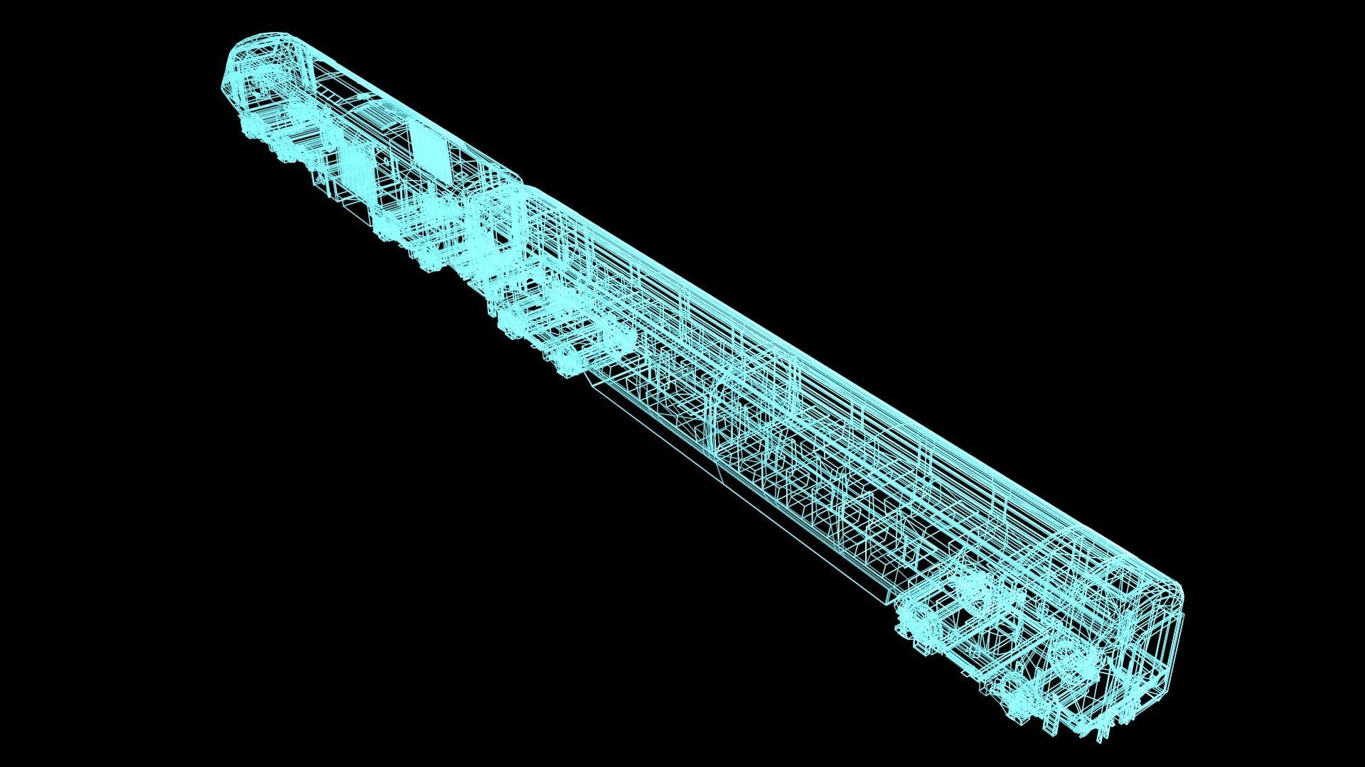 Meter toy train Low-poly 3D model_53