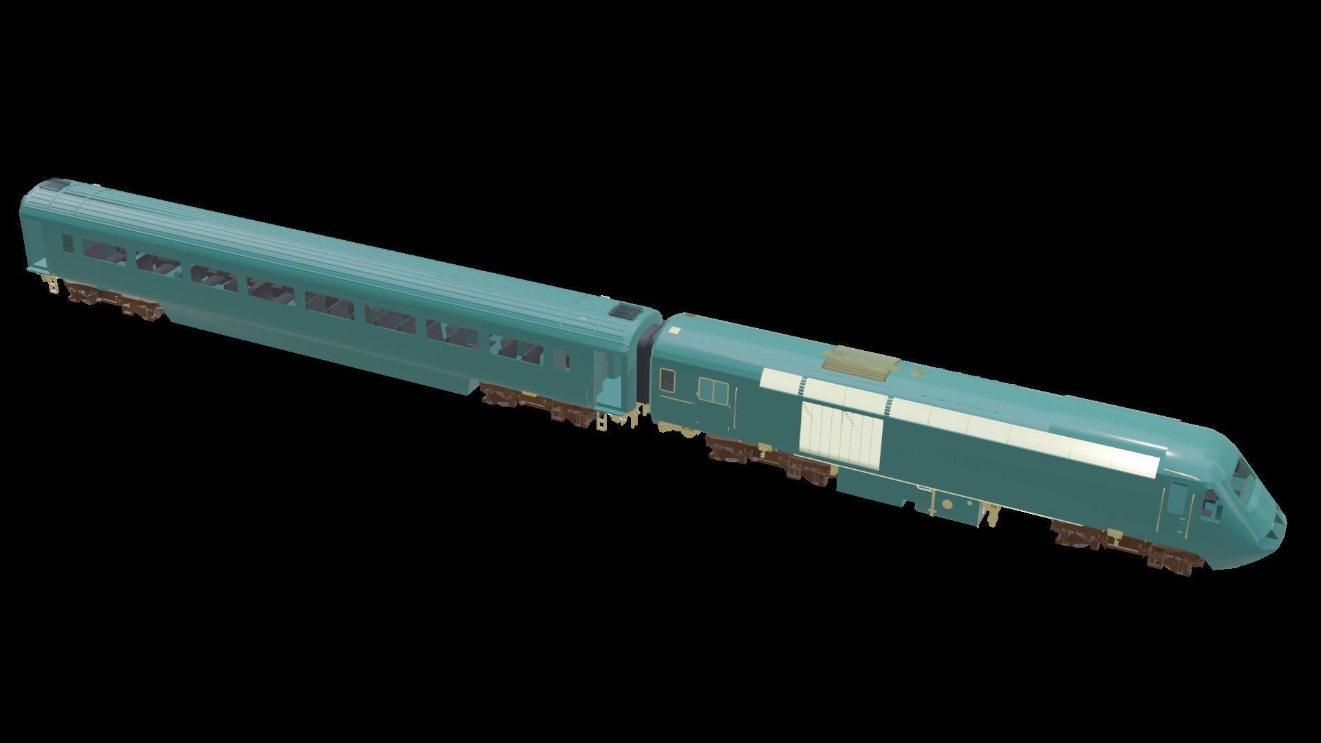 Meter toy train Low-poly 3D model_7