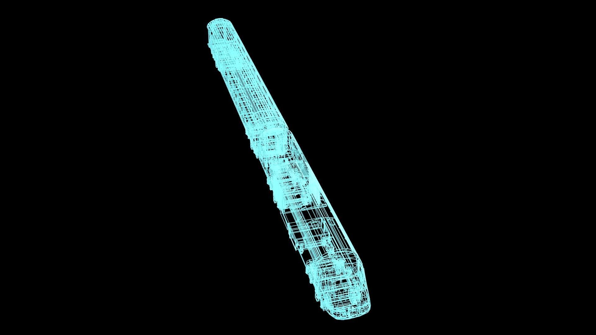 Meter toy train Low-poly 3D model_47