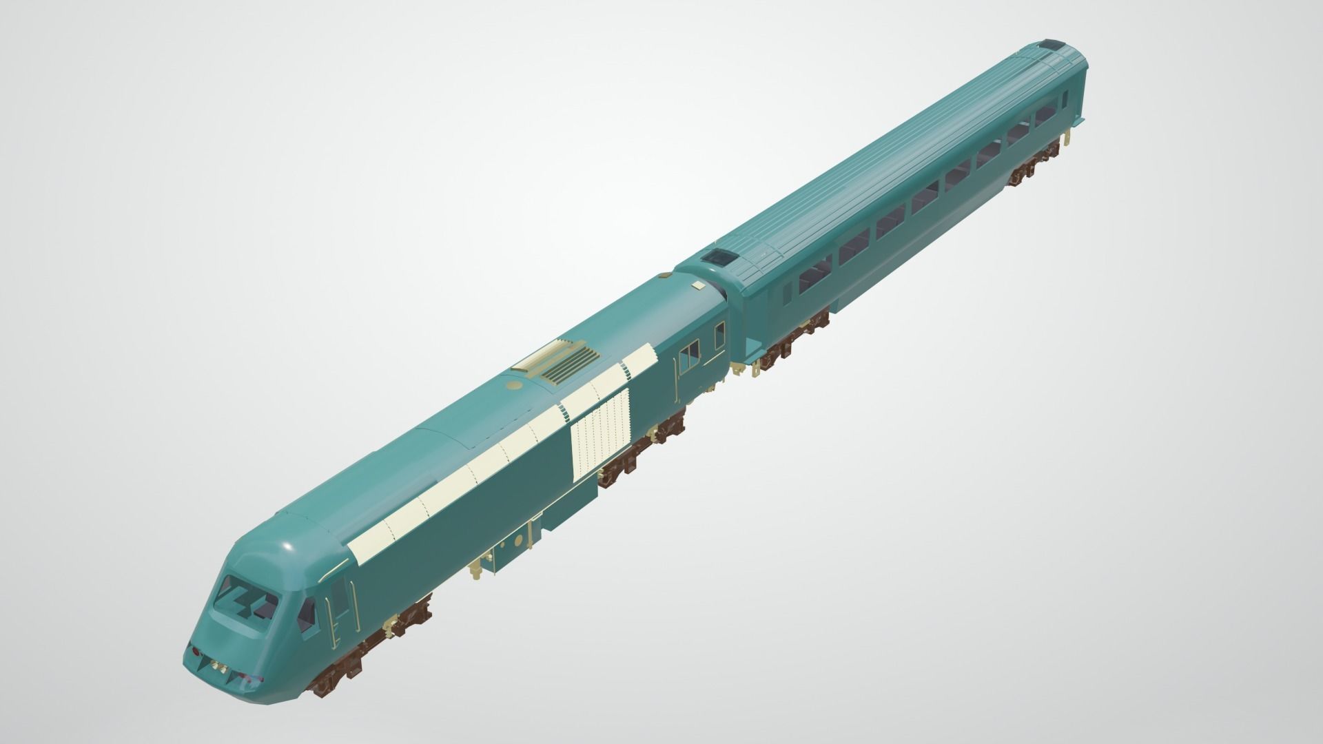 Meter toy train Low-poly 3D model_34