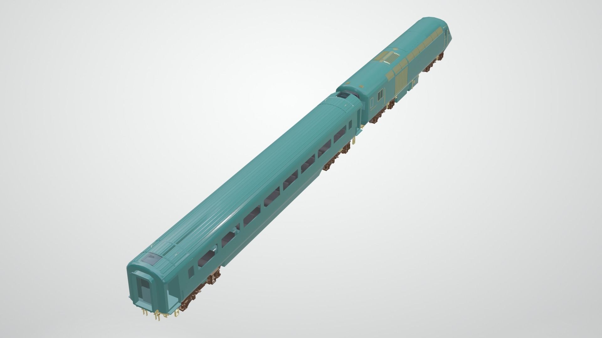 Meter toy train Low-poly 3D model_14