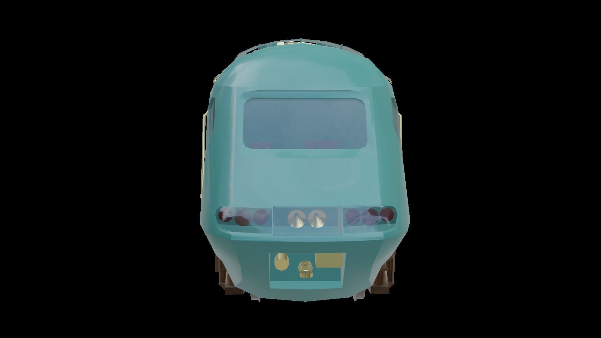 Meter toy train Low-poly 3D model_23