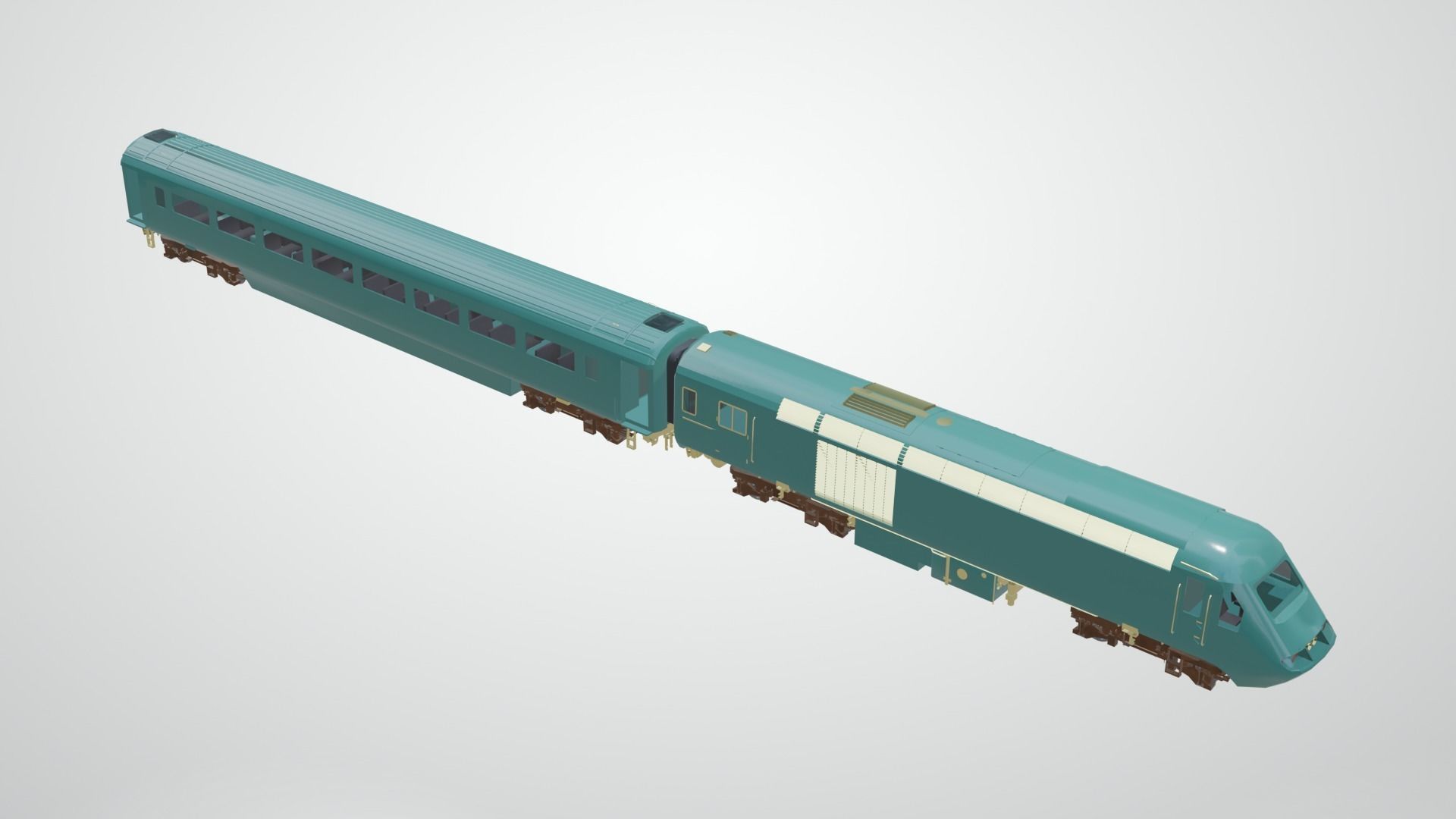Meter toy train Low-poly 3D model_8