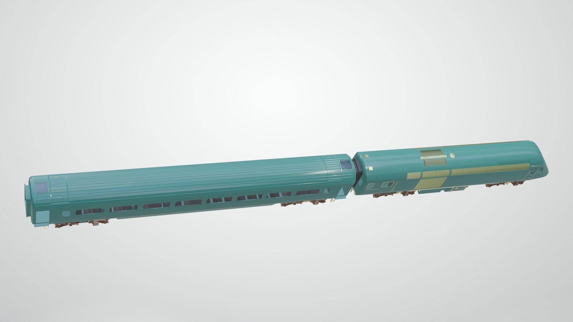 Meter toy train Low-poly 3D model_20