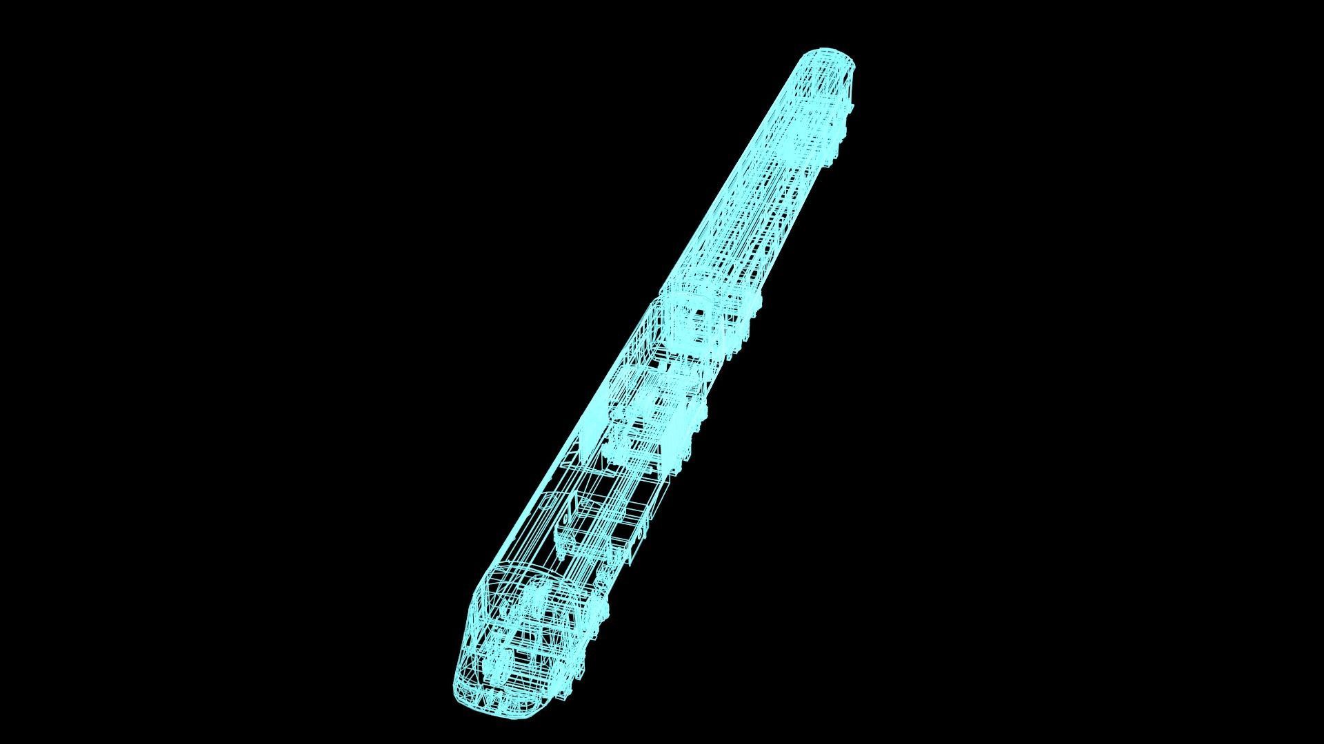 Meter toy train Low-poly 3D model_48