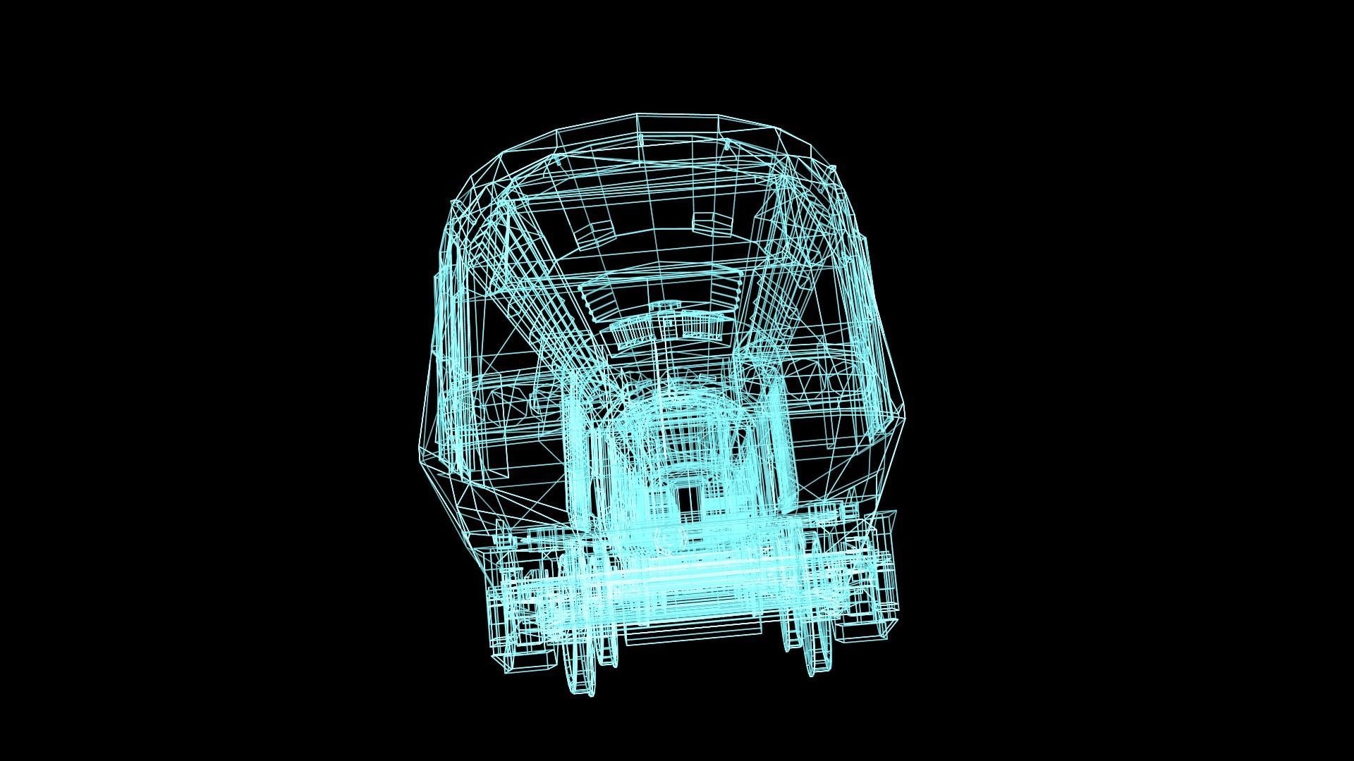 Meter toy train Low-poly 3D model_59