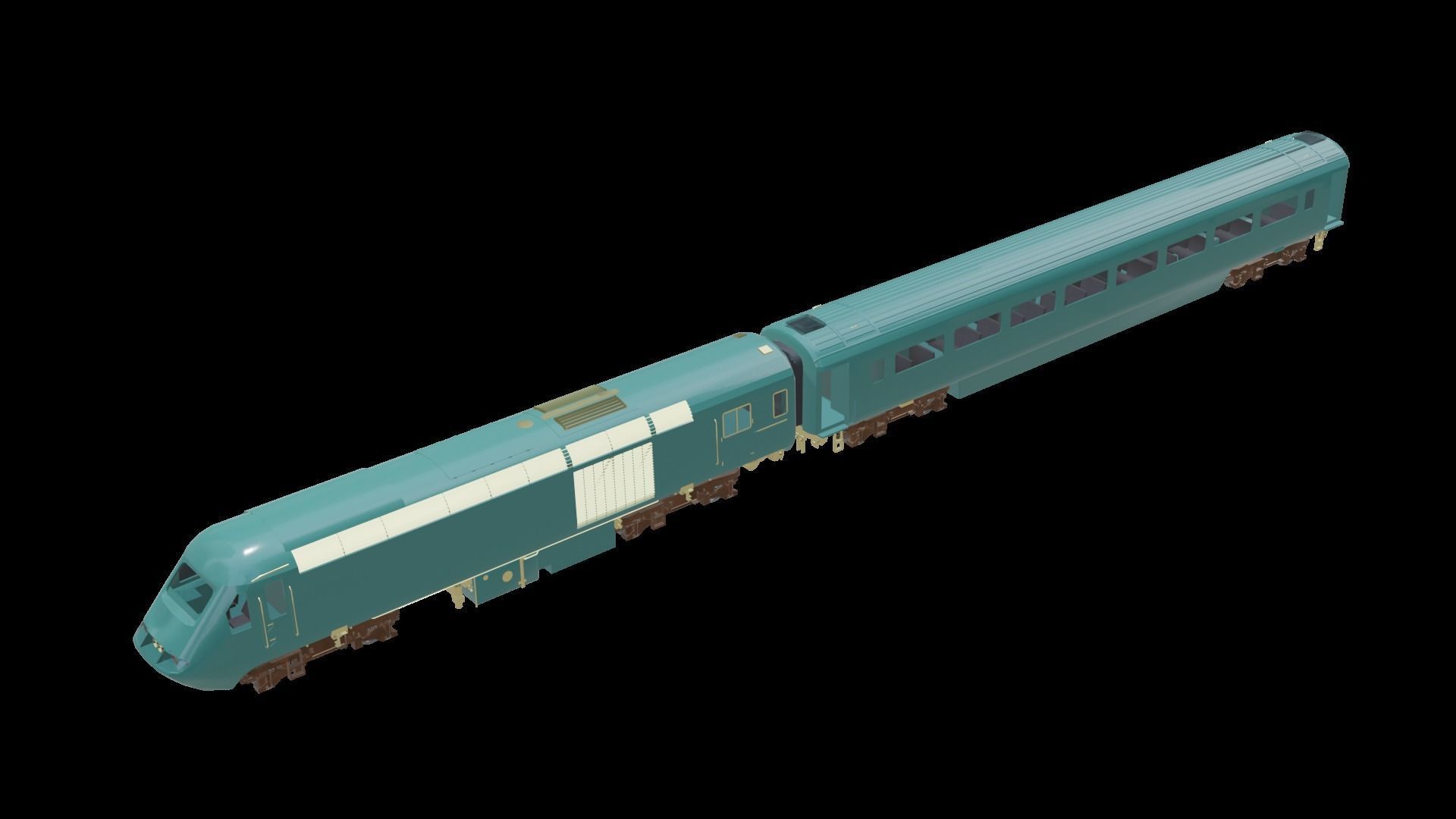 Meter toy train Low-poly 3D model_33
