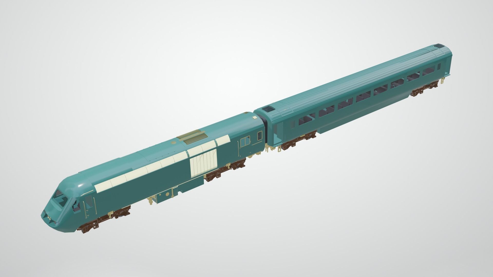 Meter toy train Low-poly 3D model_32