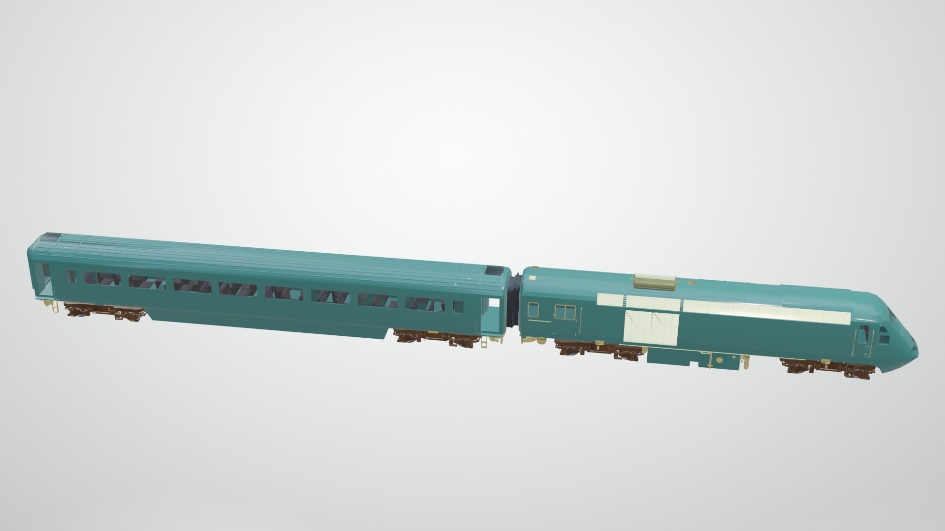 Meter toy train Low-poly 3D model_4