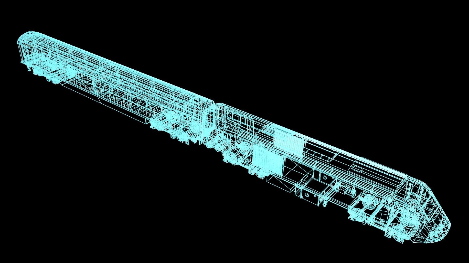 Meter toy train Low-poly 3D model_45