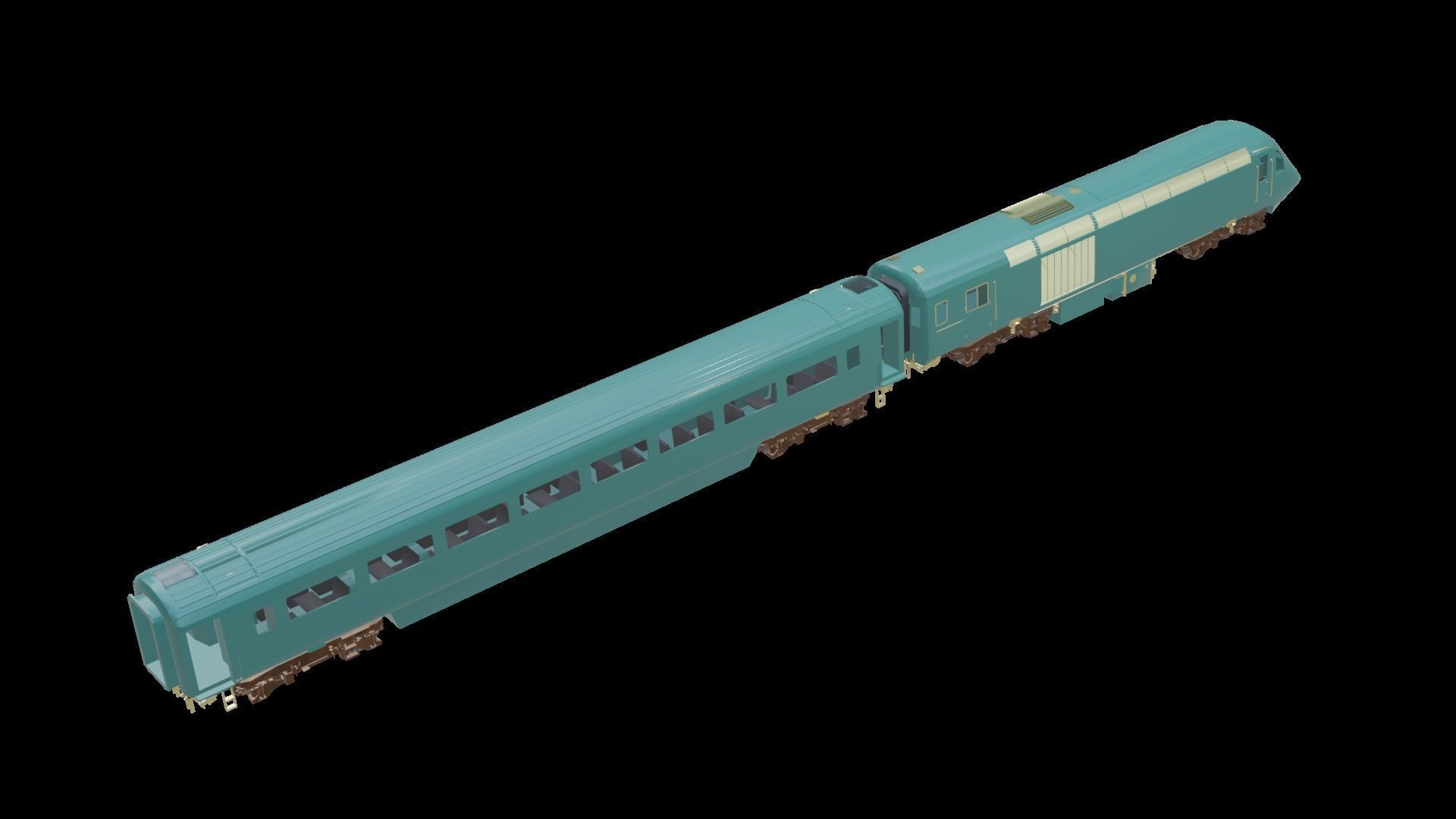 Meter toy train Low-poly 3D model_17
