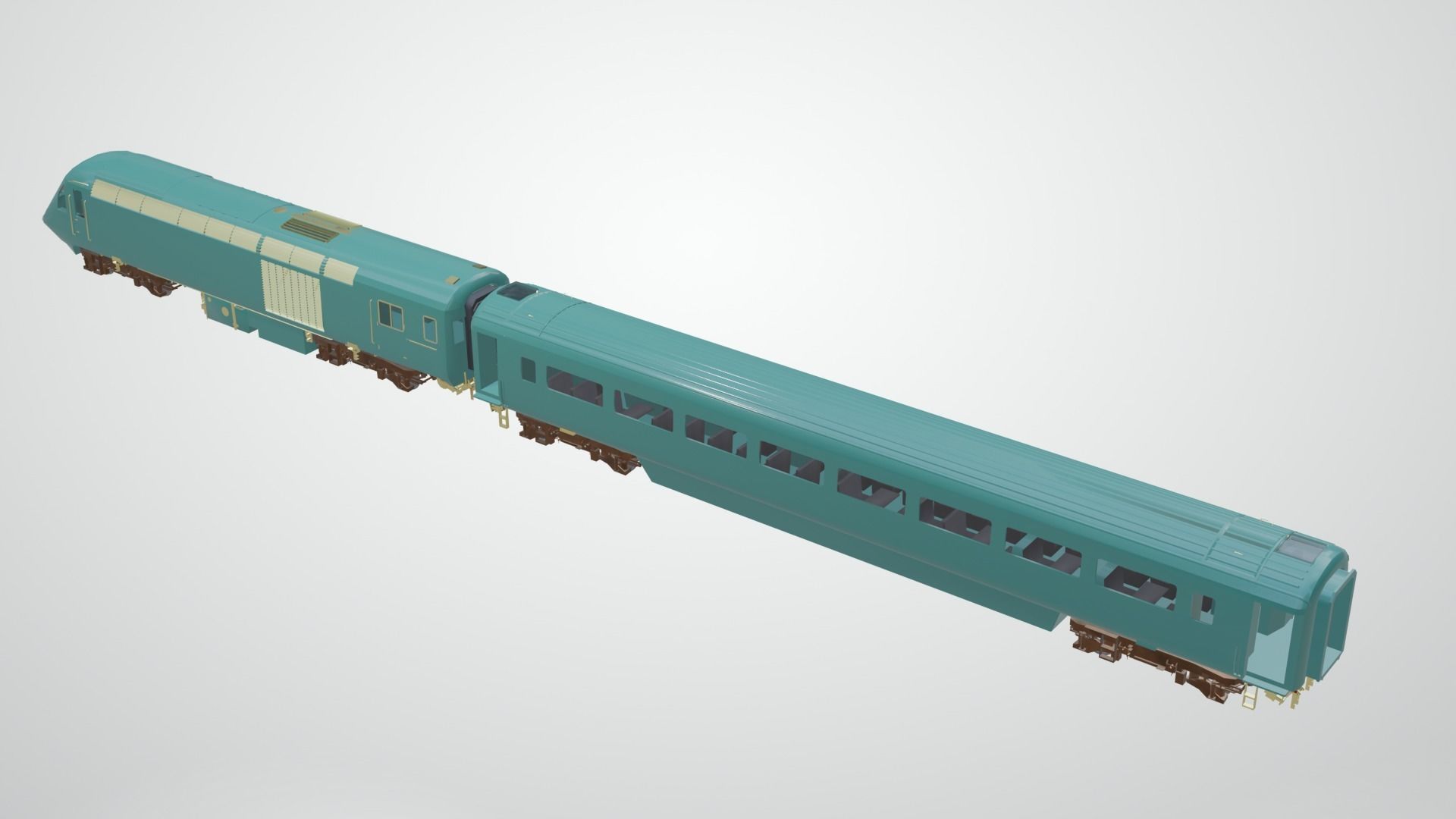 Meter toy train Low-poly 3D model_24