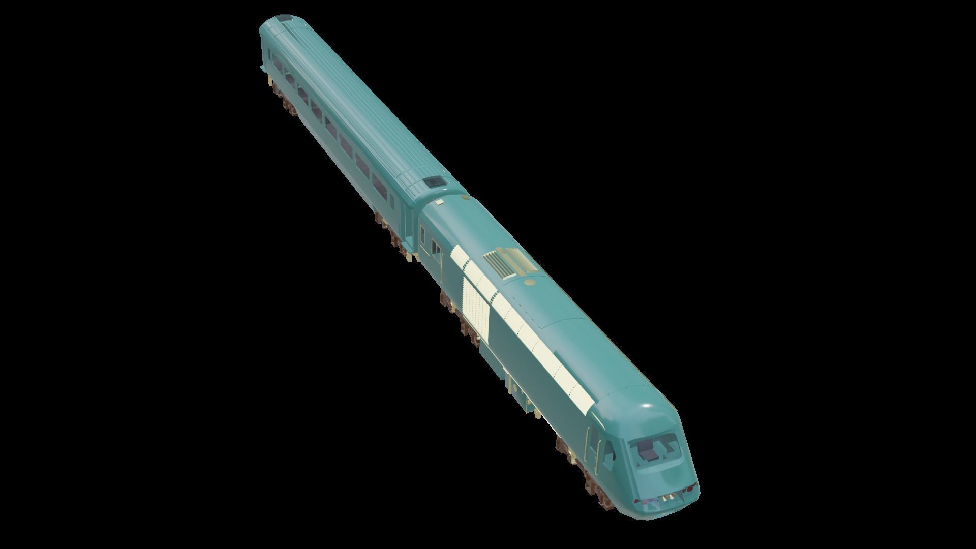 Meter toy train Low-poly 3D model_13