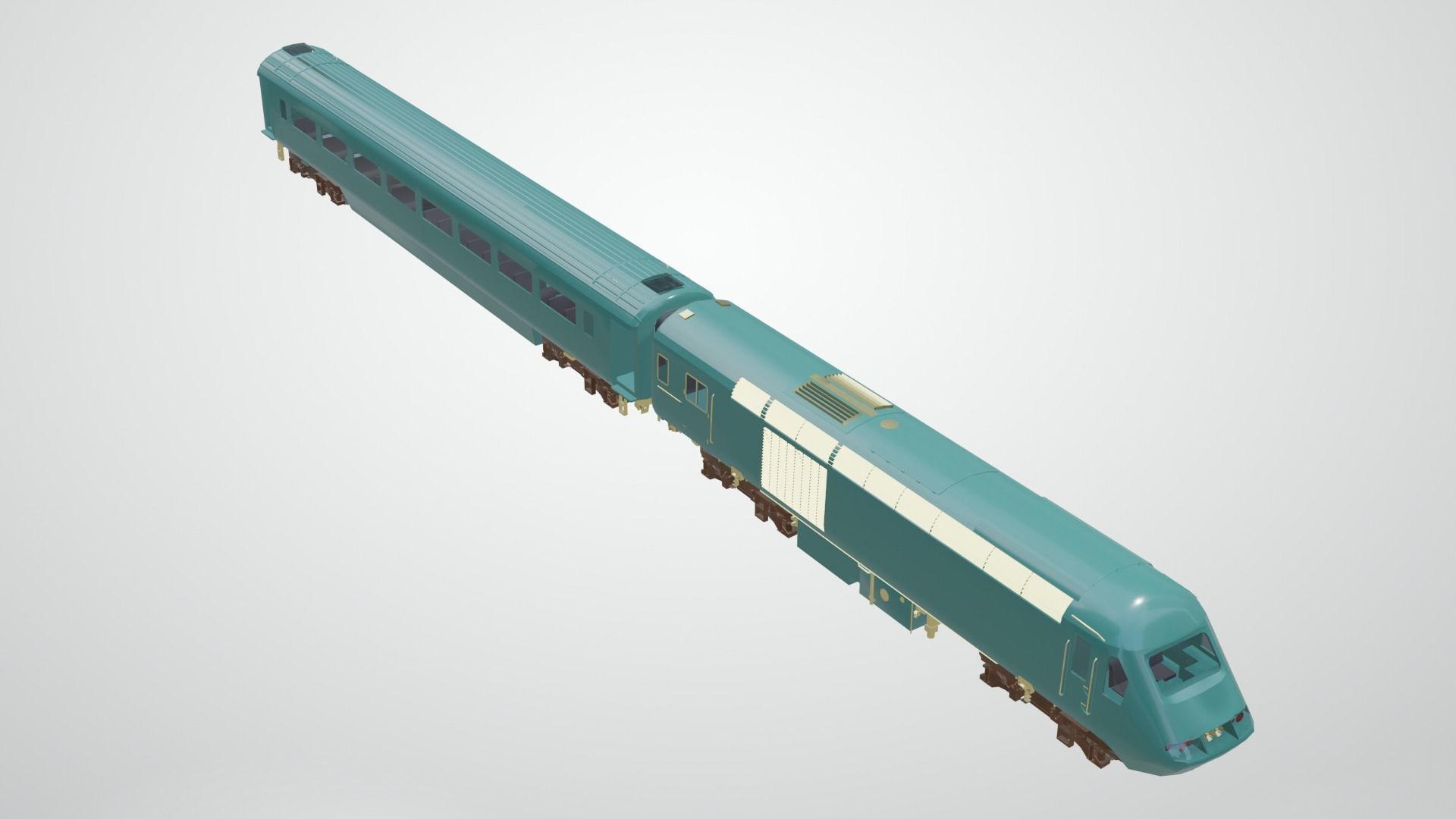 Meter toy train Low-poly 3D model_10