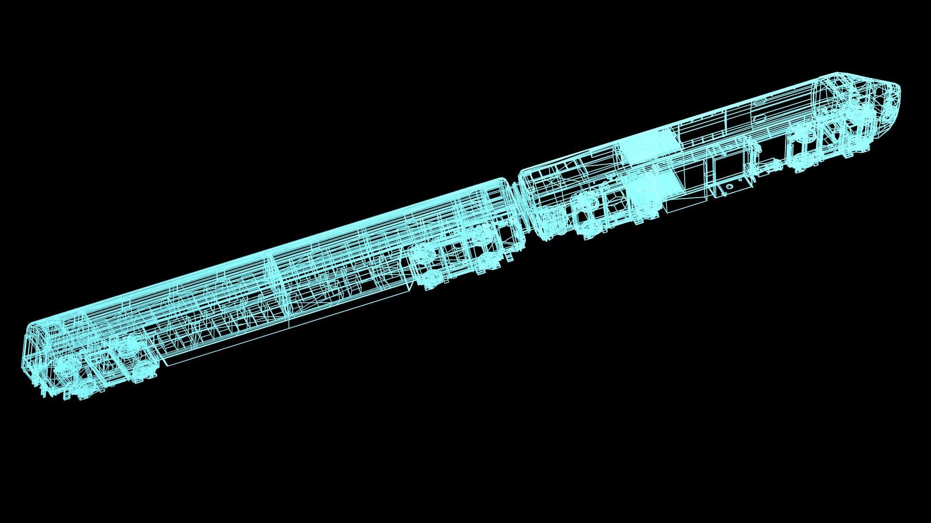 Meter toy train Low-poly 3D model_57