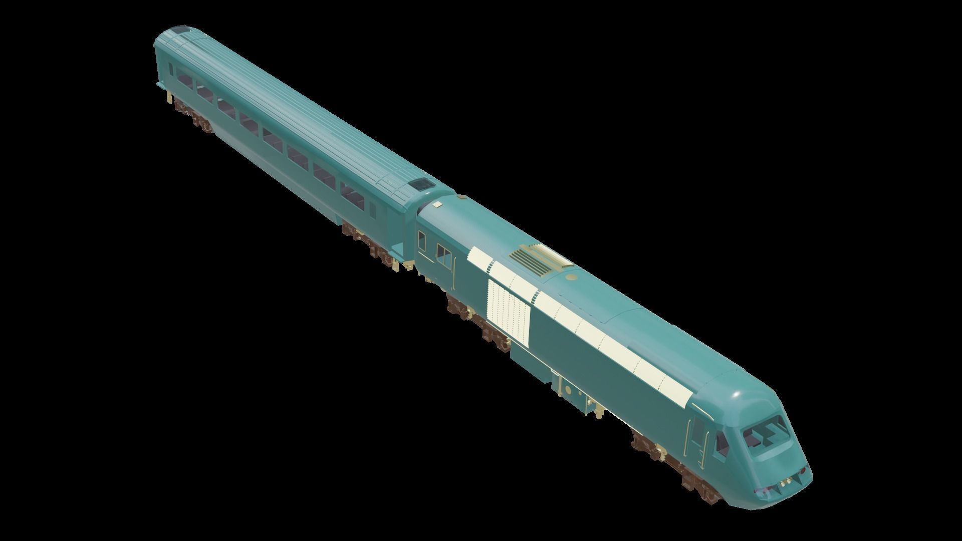 Meter toy train Low-poly 3D model_11