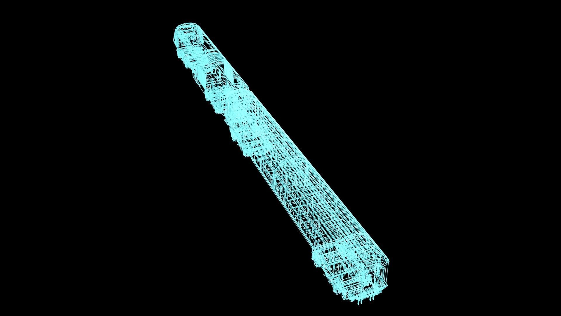 Meter toy train Low-poly 3D model_54