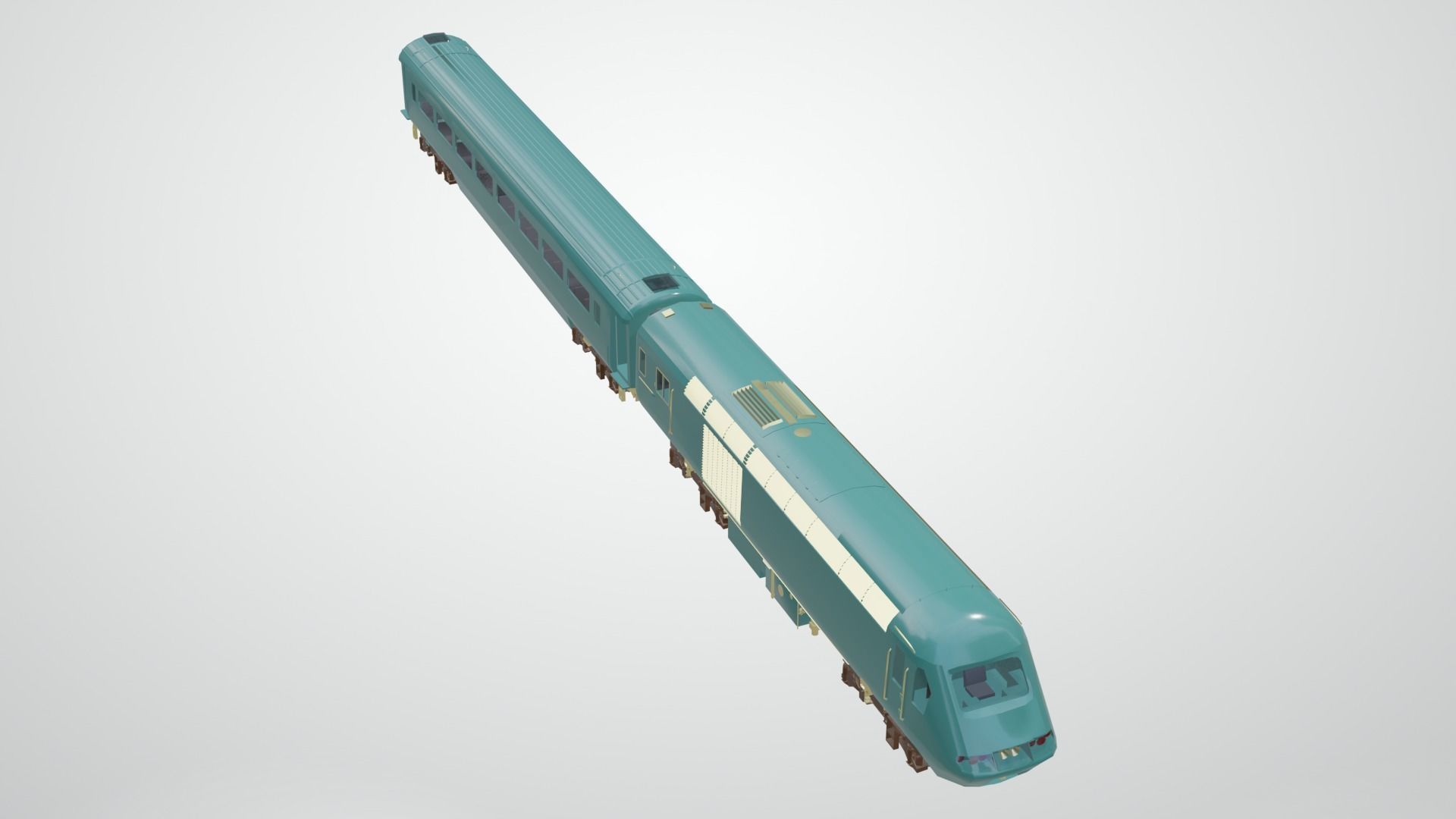 Meter toy train Low-poly 3D model_12