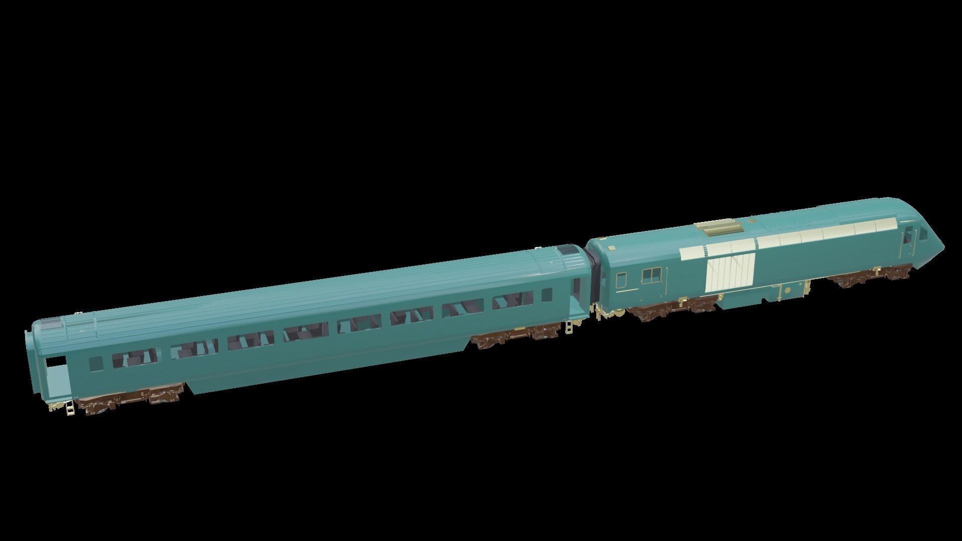 Meter toy train Low-poly 3D model_3
