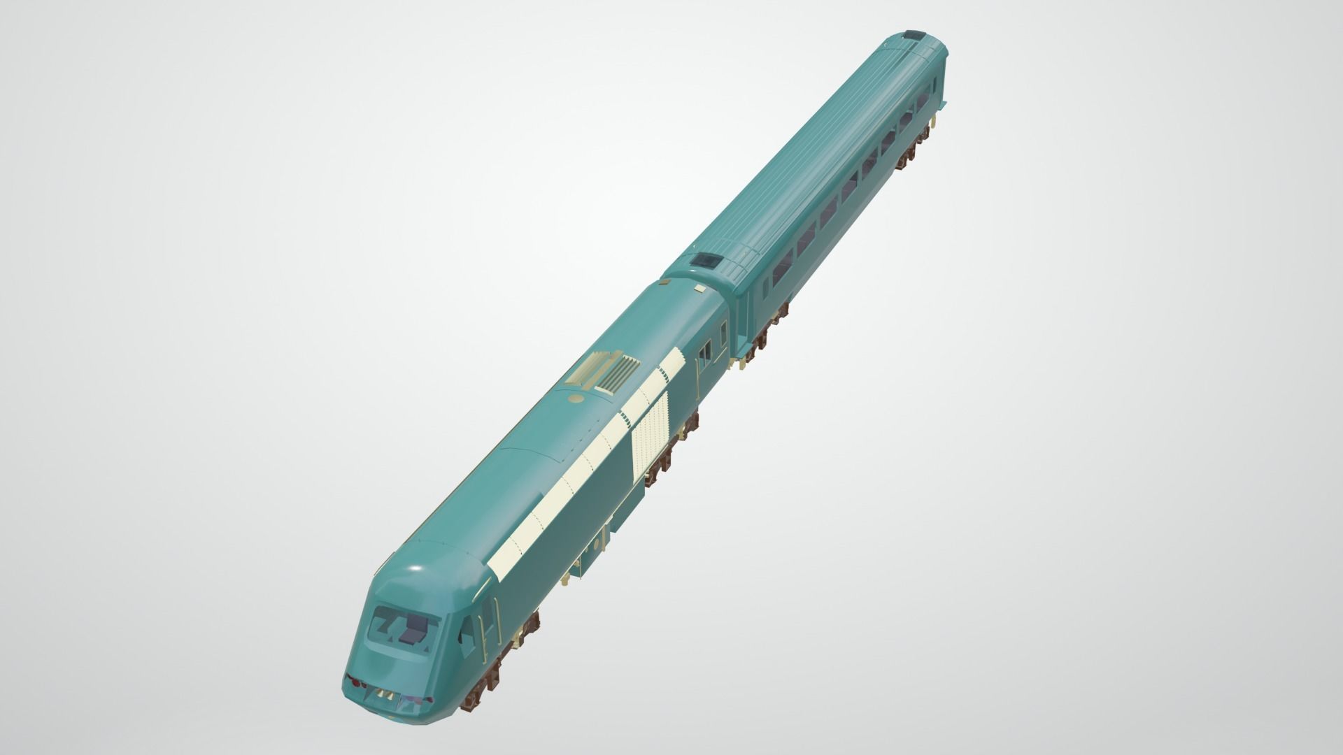 Meter toy train Low-poly 3D model_36