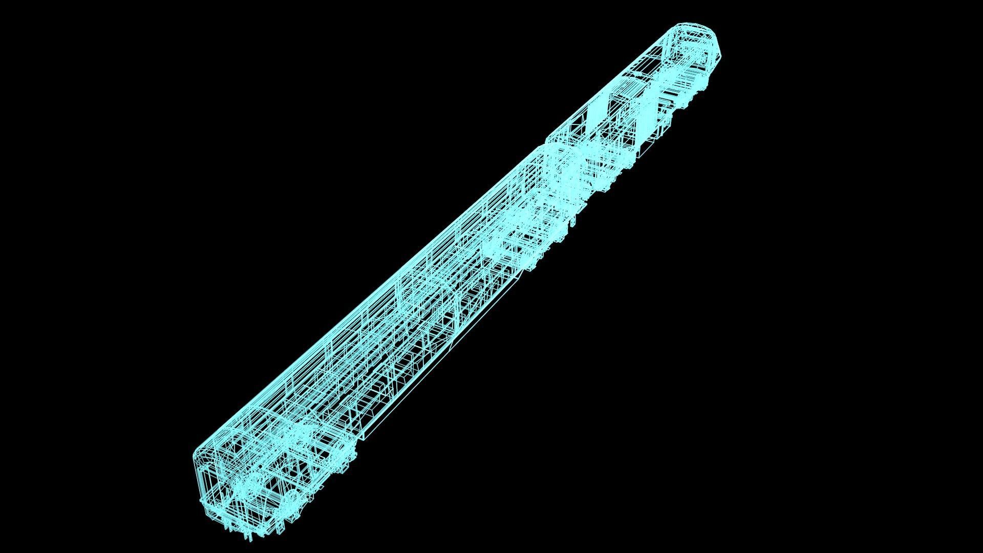 Meter toy train Low-poly 3D model_56