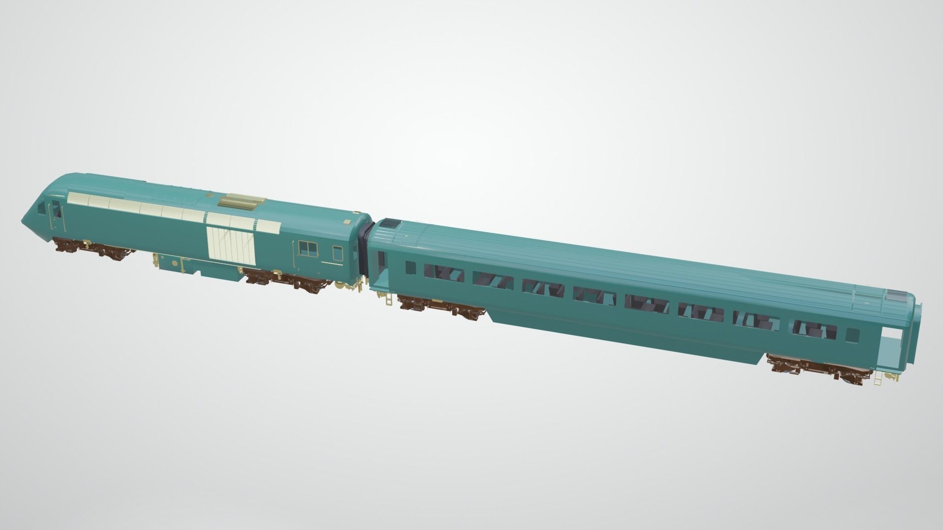 Meter toy train Low-poly 3D model_26