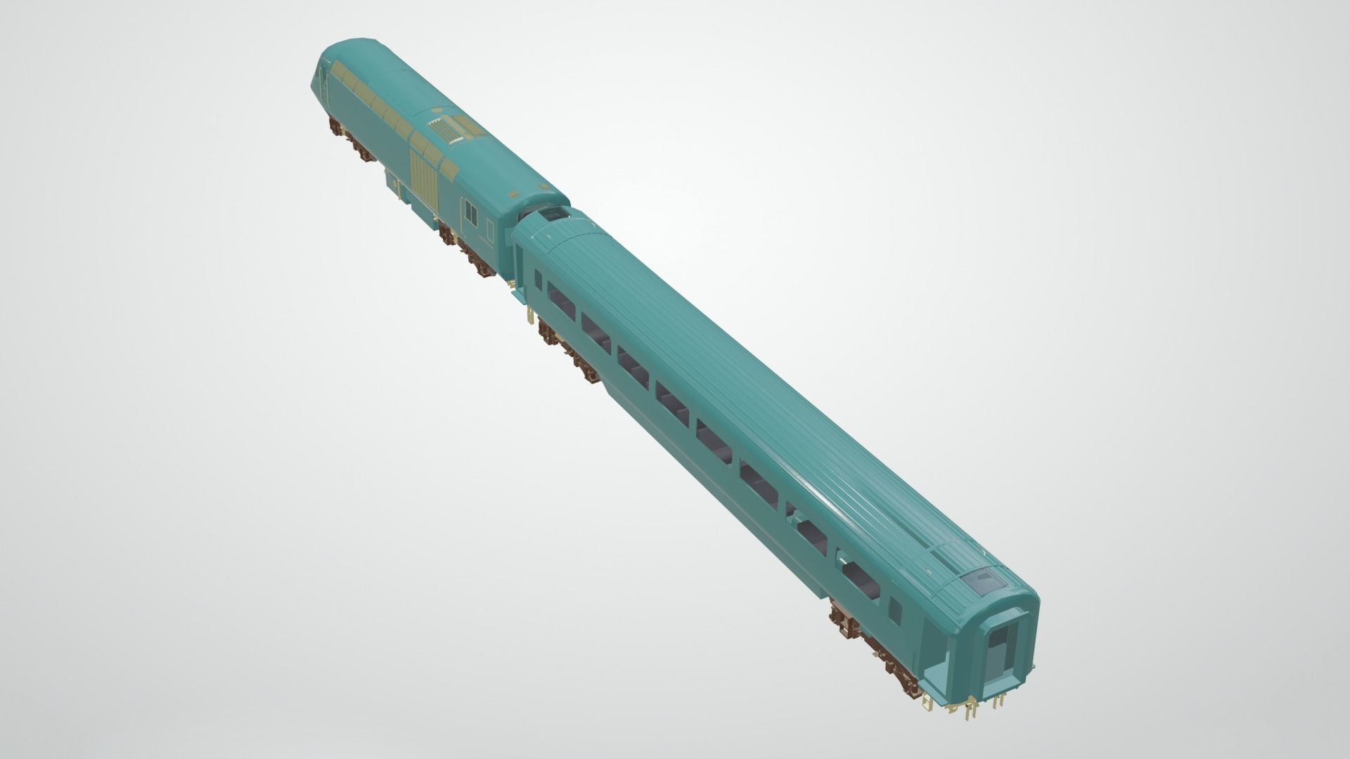 Meter toy train Low-poly 3D model_38