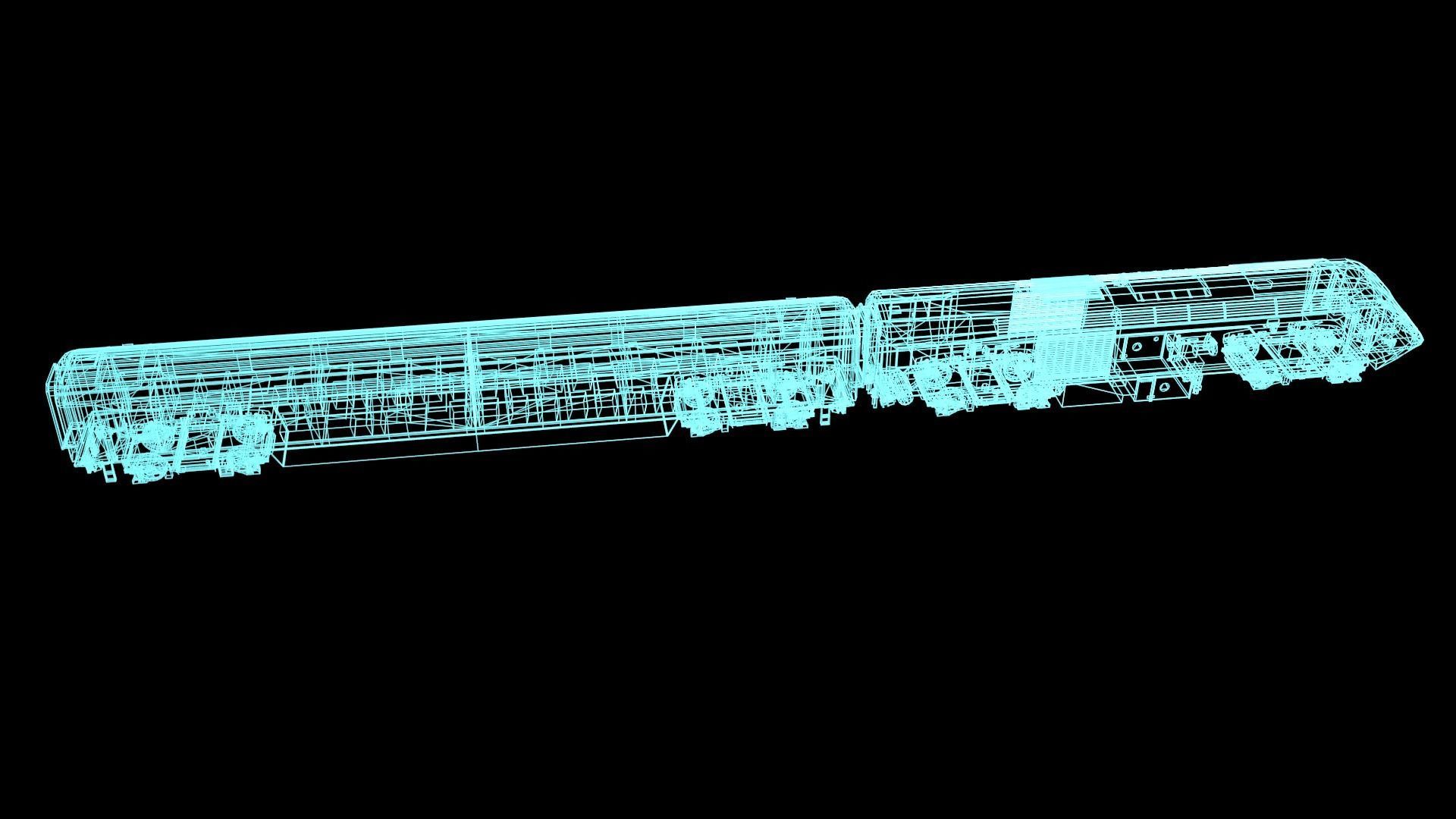 Meter toy train Low-poly 3D model_42