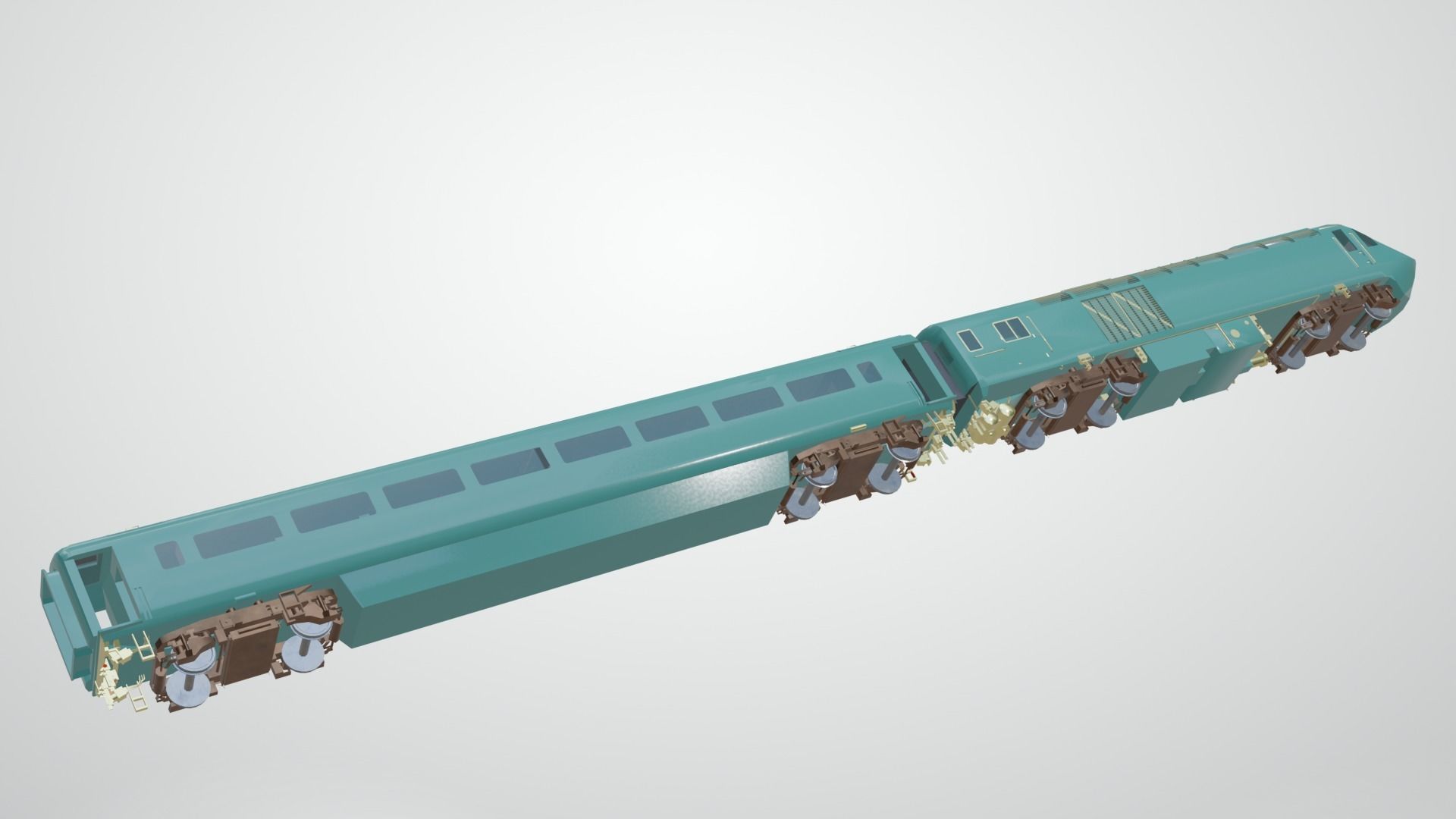 Meter toy train Low-poly 3D model_18