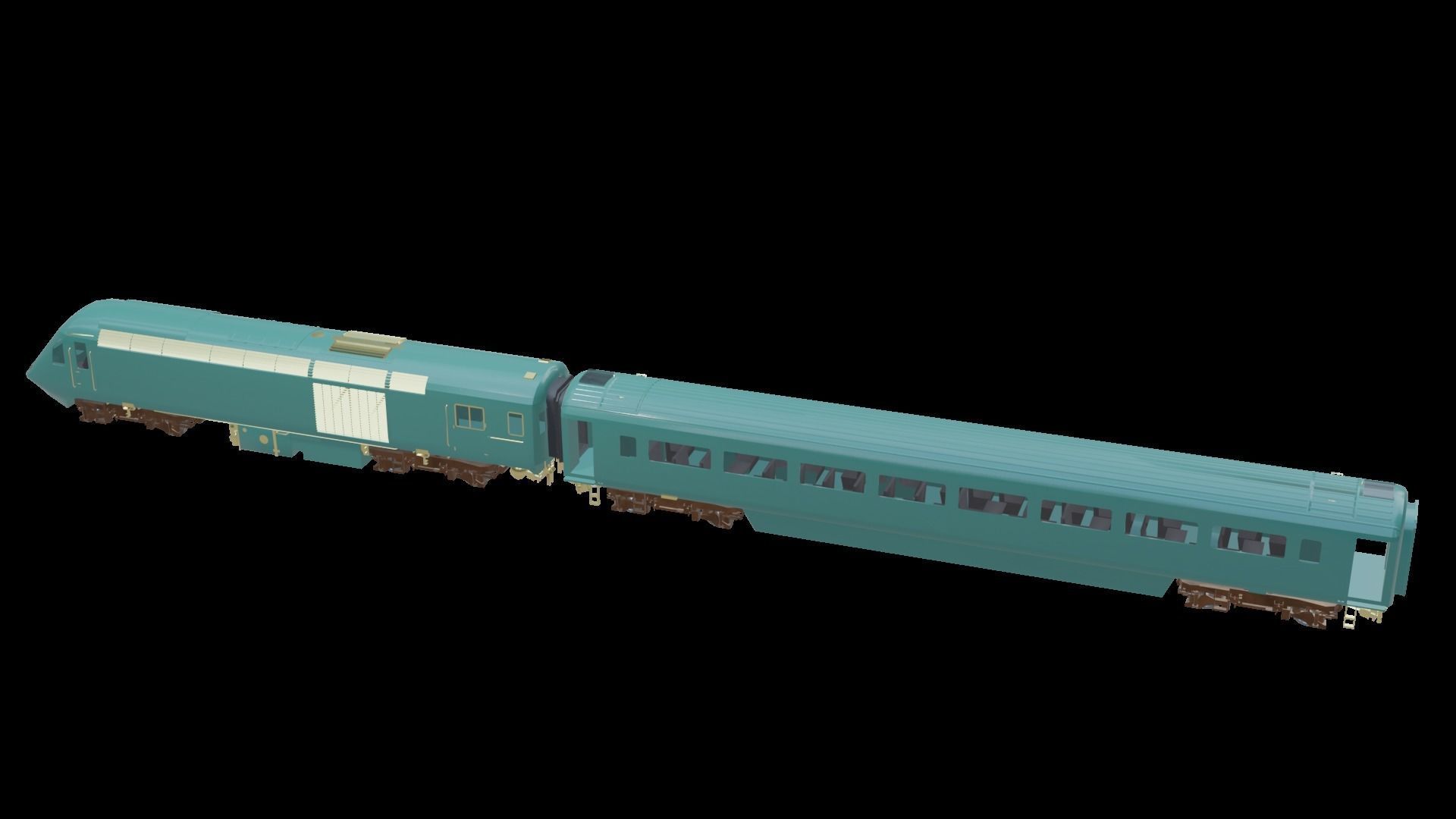 Meter toy train Low-poly 3D model_27