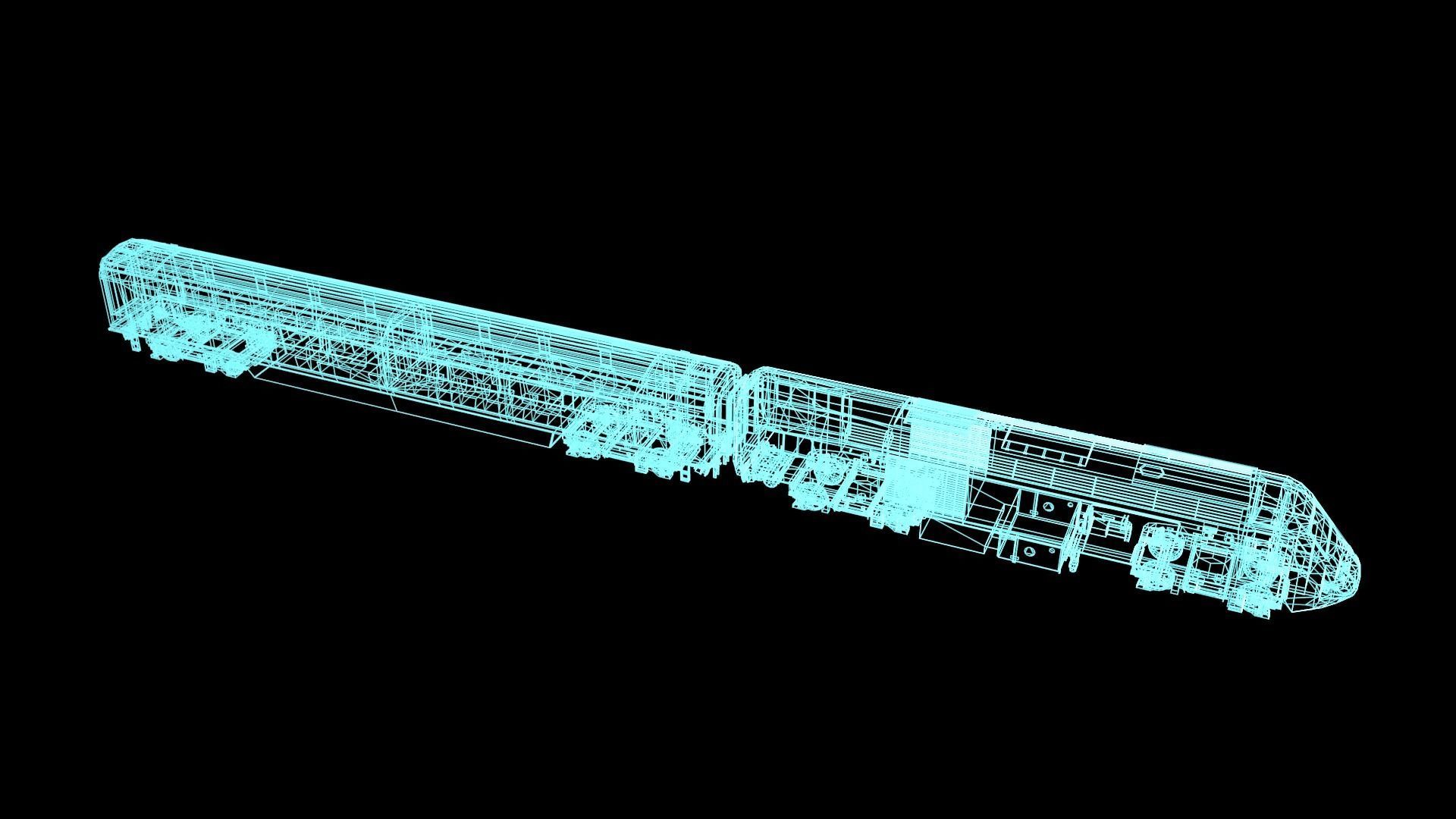 Meter toy train Low-poly 3D model_44