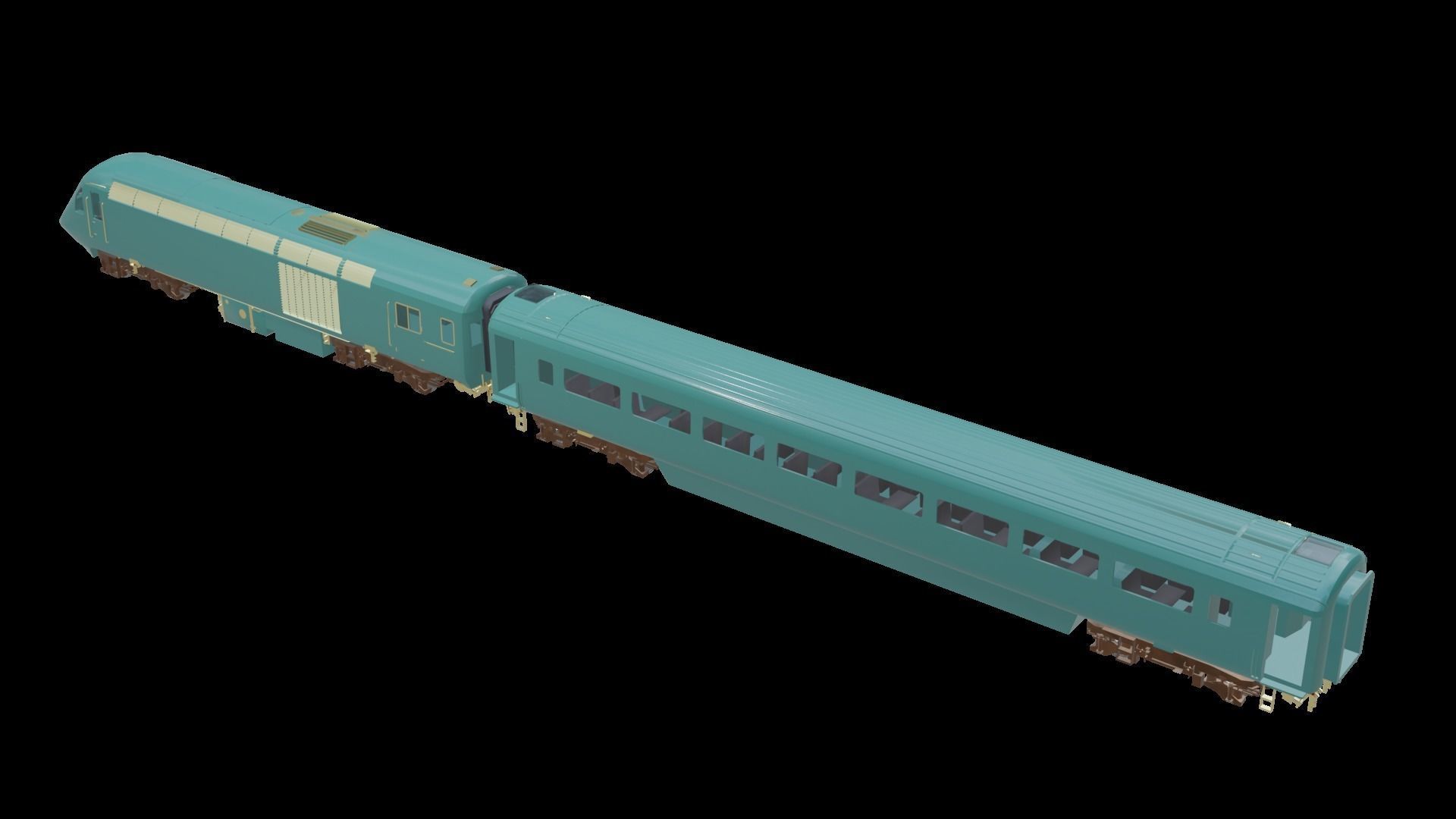 Meter toy train Low-poly 3D model_25