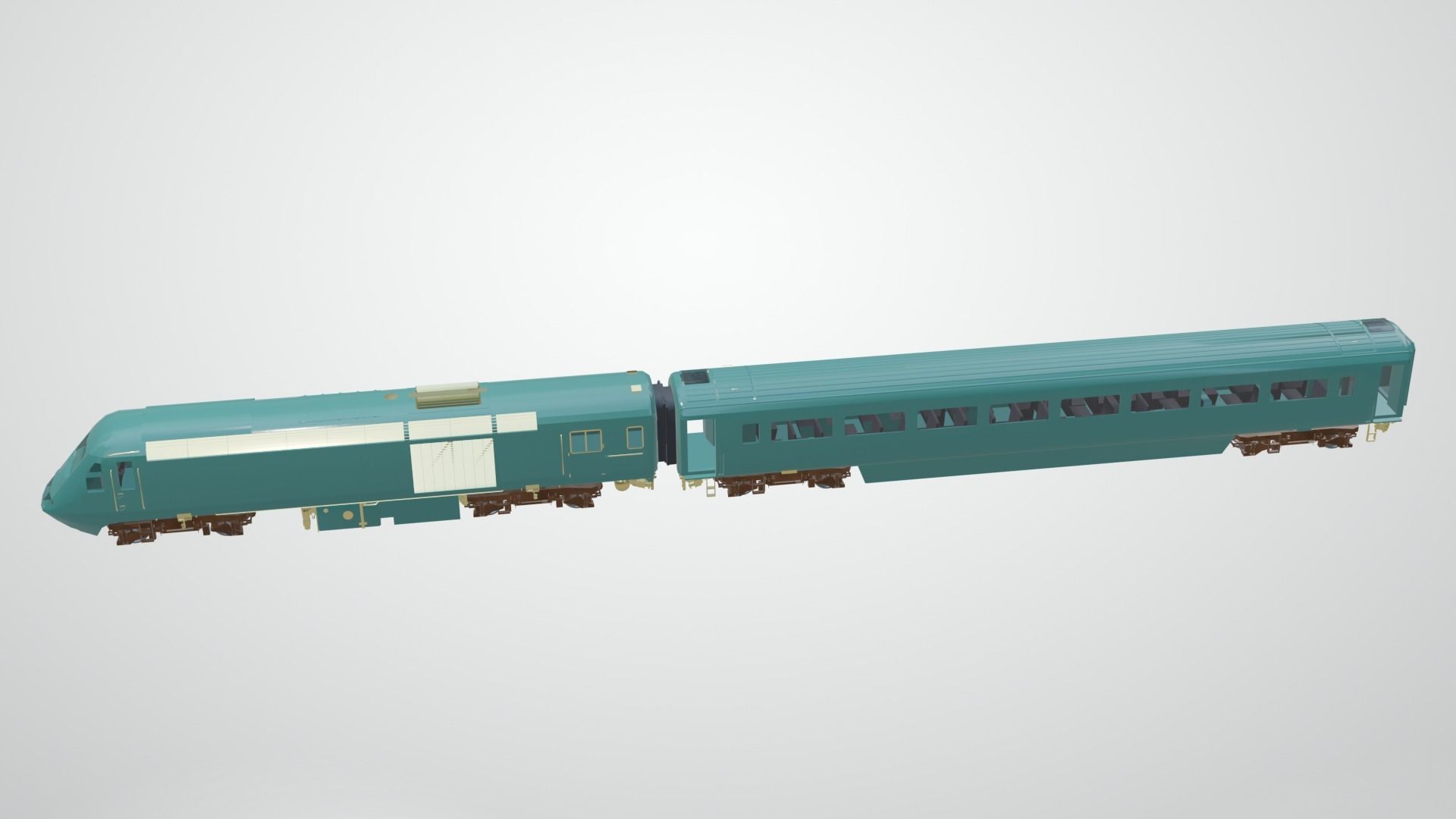 Meter toy train Low-poly 3D model_28