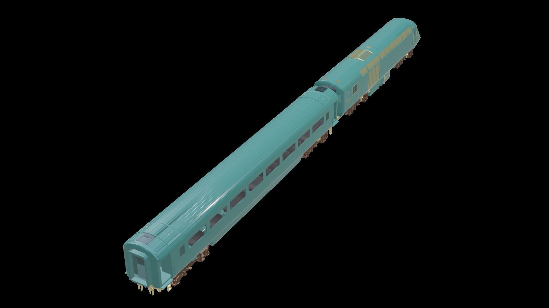 Meter toy train Low-poly 3D model_15