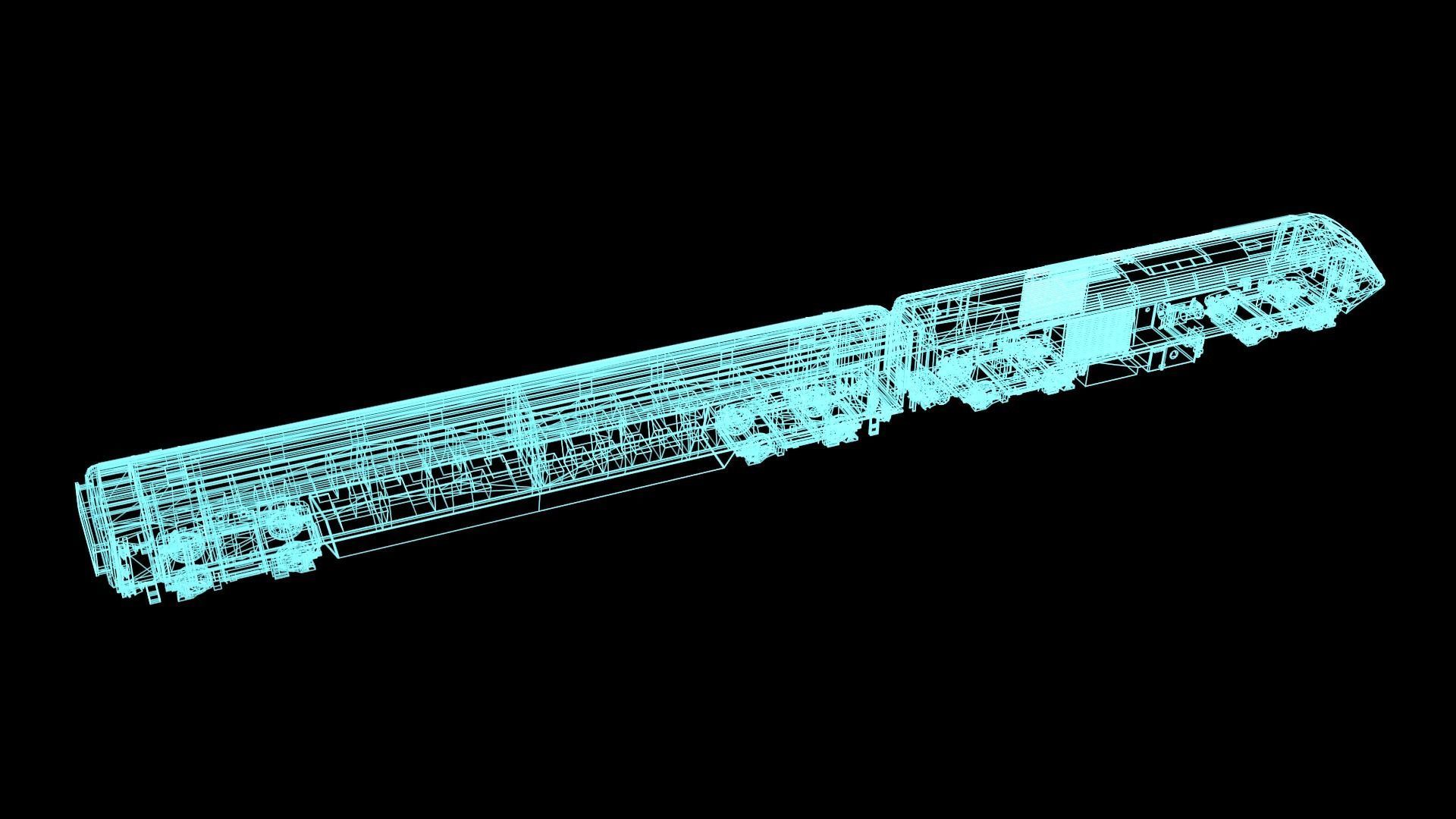 Meter toy train Low-poly 3D model_41