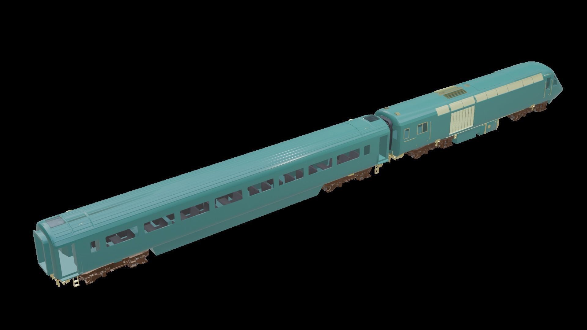 Meter toy train Low-poly 3D model_1