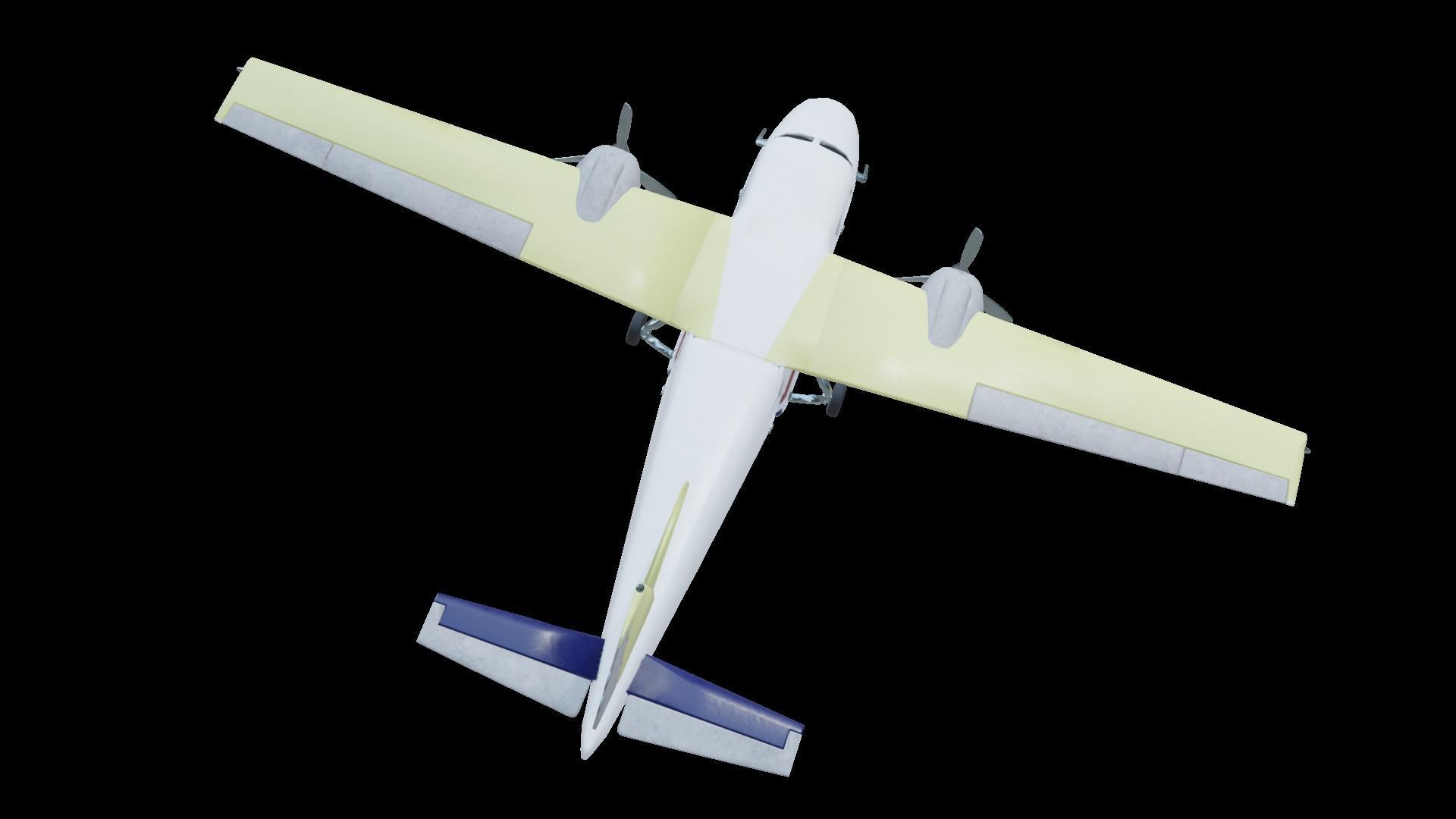 Plane airplane flying Low-poly 3D model_17