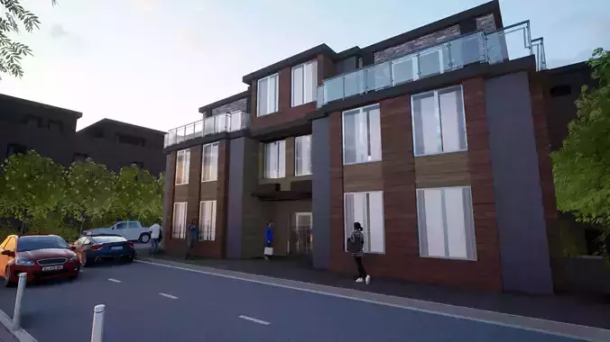 EUROPE HOUSE LOW POLY