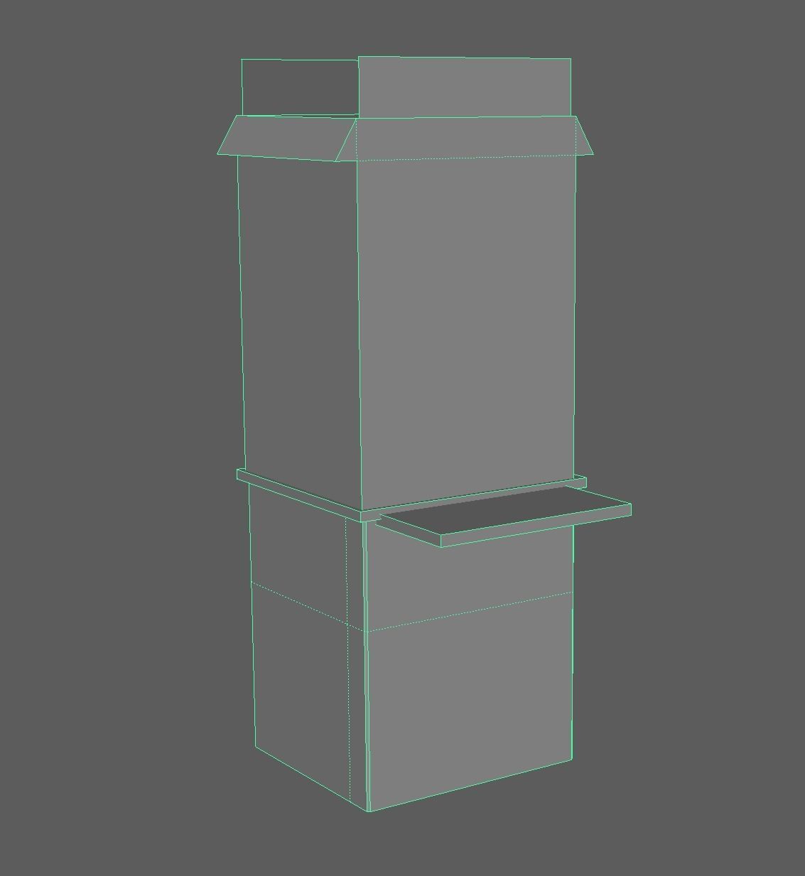 Popcorn machine Low-poly 3D model_2
