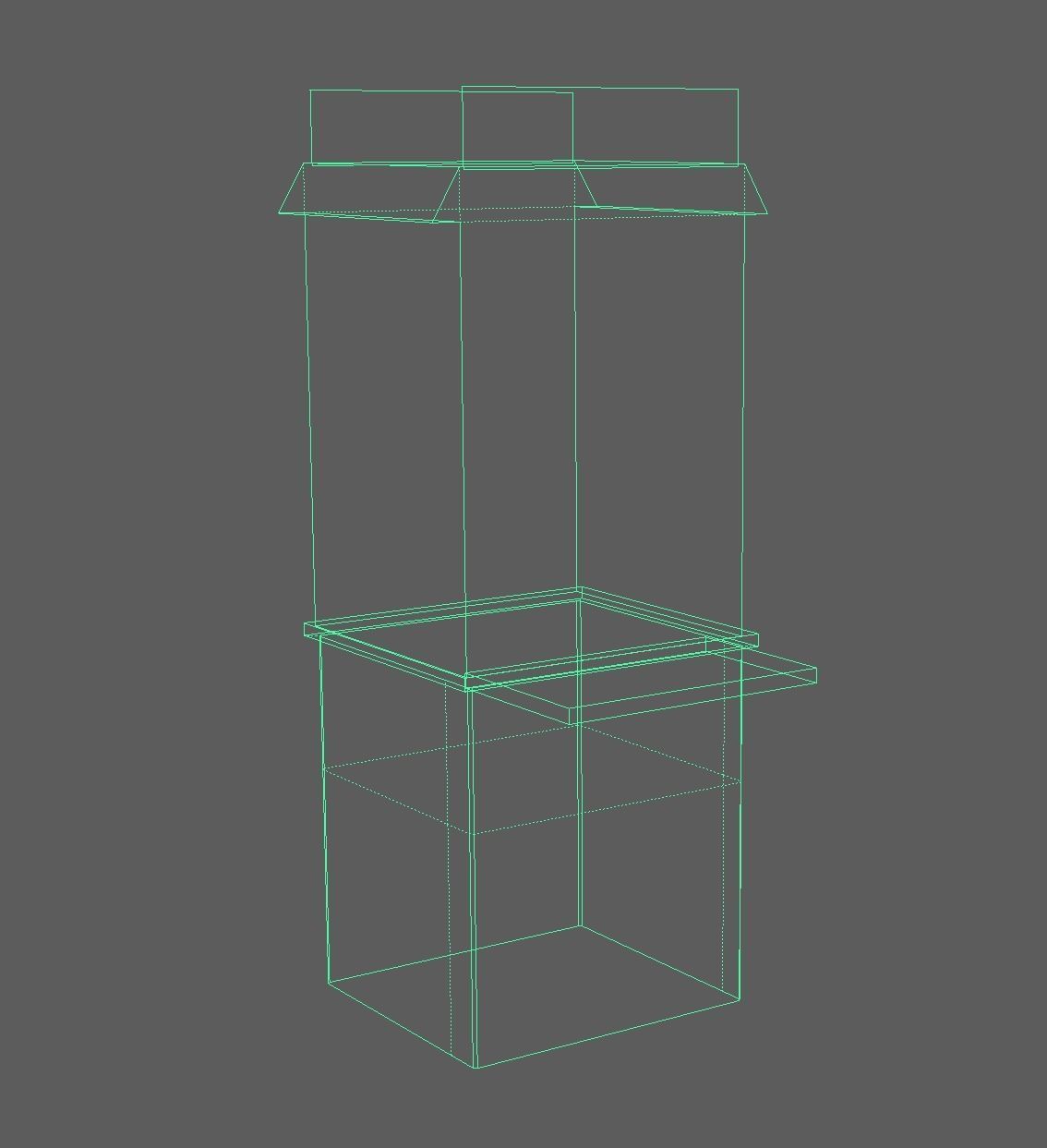 Popcorn machine Low-poly 3D model_1