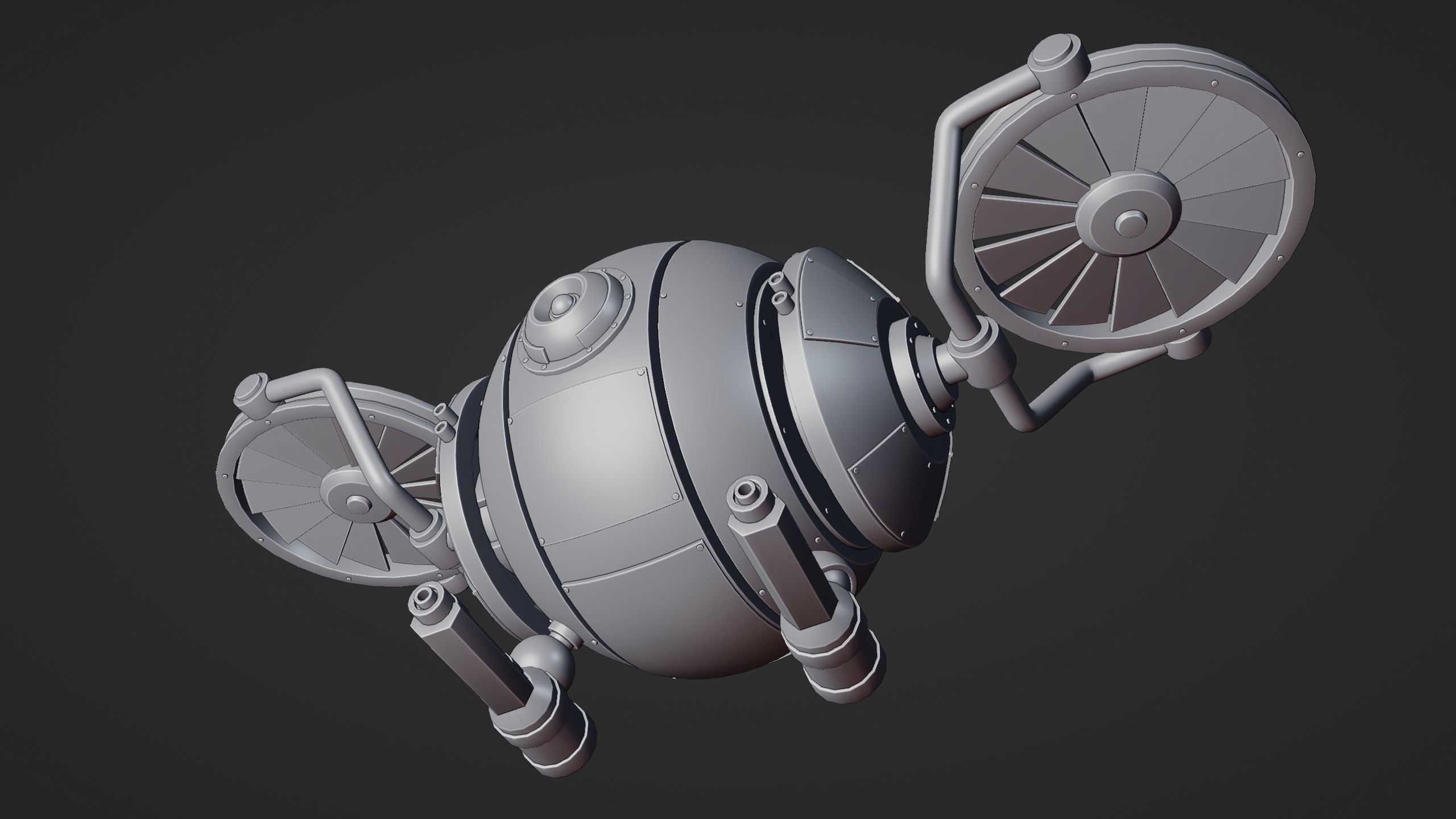 Sci-Fi Security Drone - Blender 3D model_12