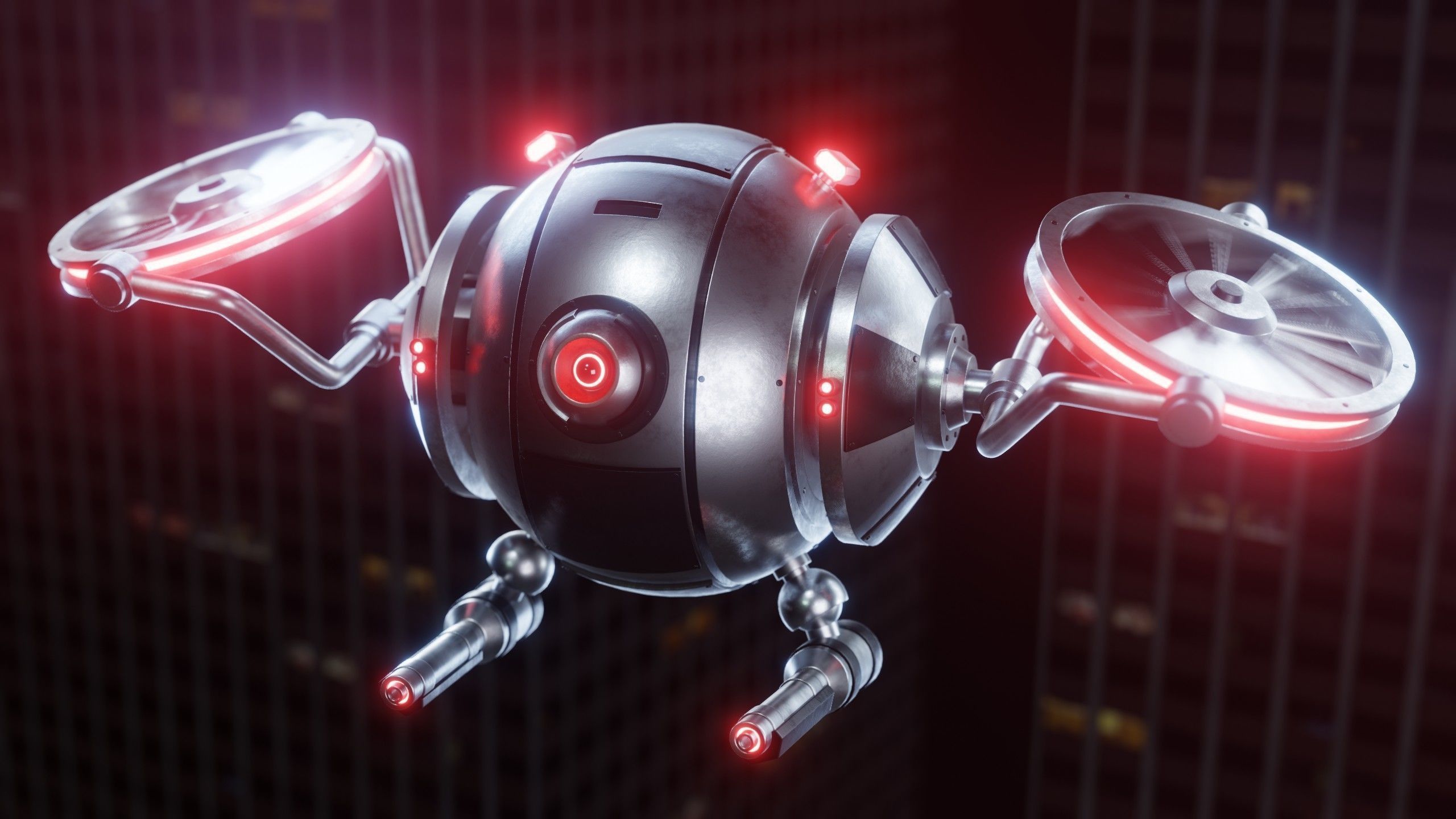 Sci-Fi Security Drone - Blender 3D model_9