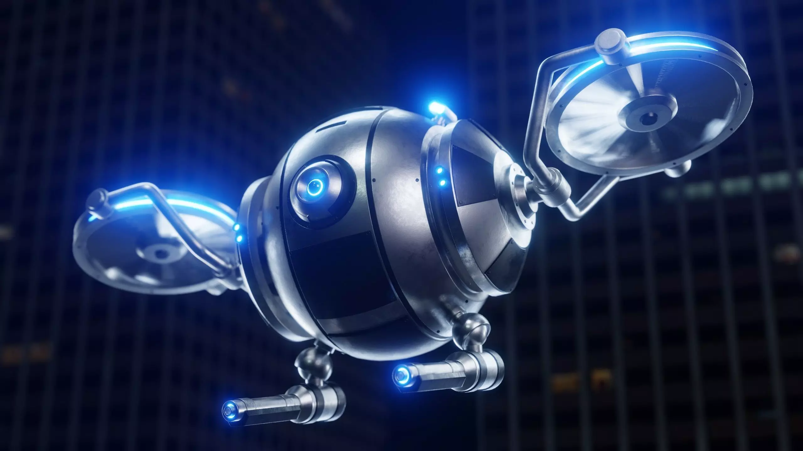 Sci-Fi Security Drone - Blender 3D model_0